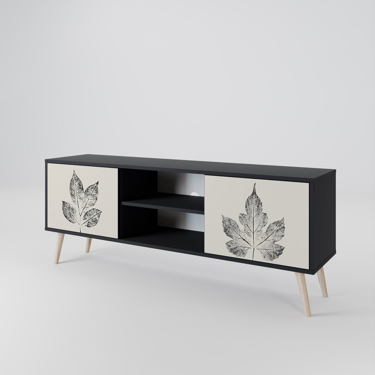 LEAFY STAMPS Dvoudveřový TV stolek