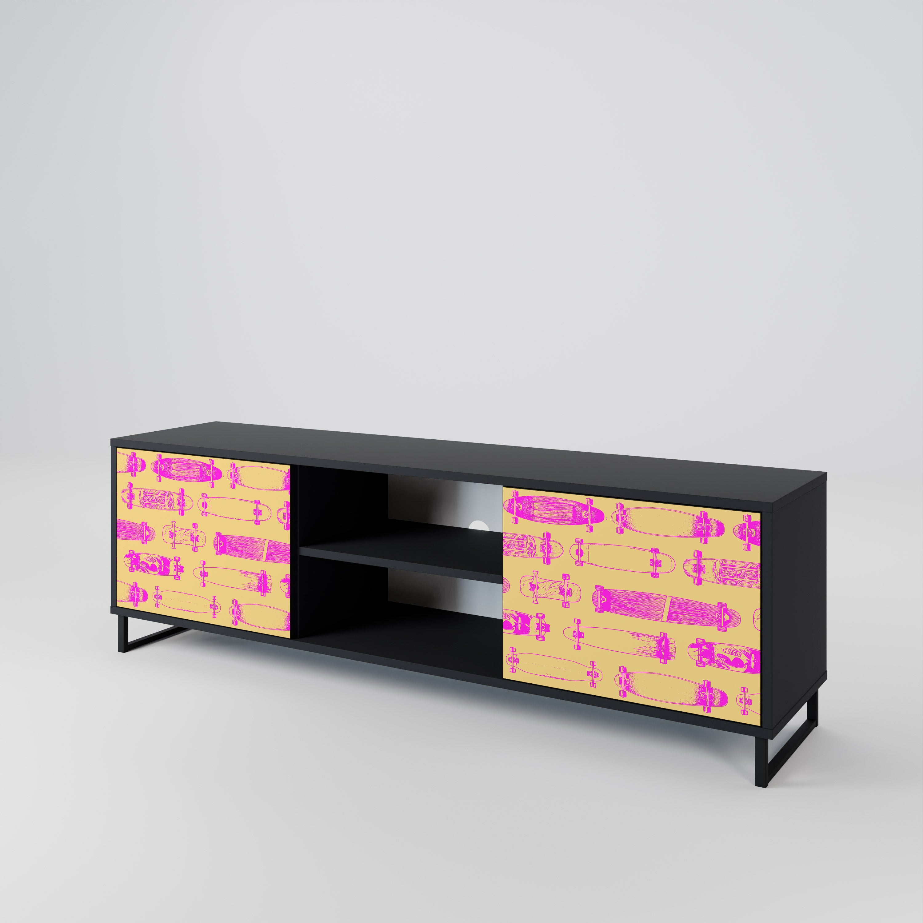 SKATEBOARD ARTISTRY 2-Door TV Cabinet