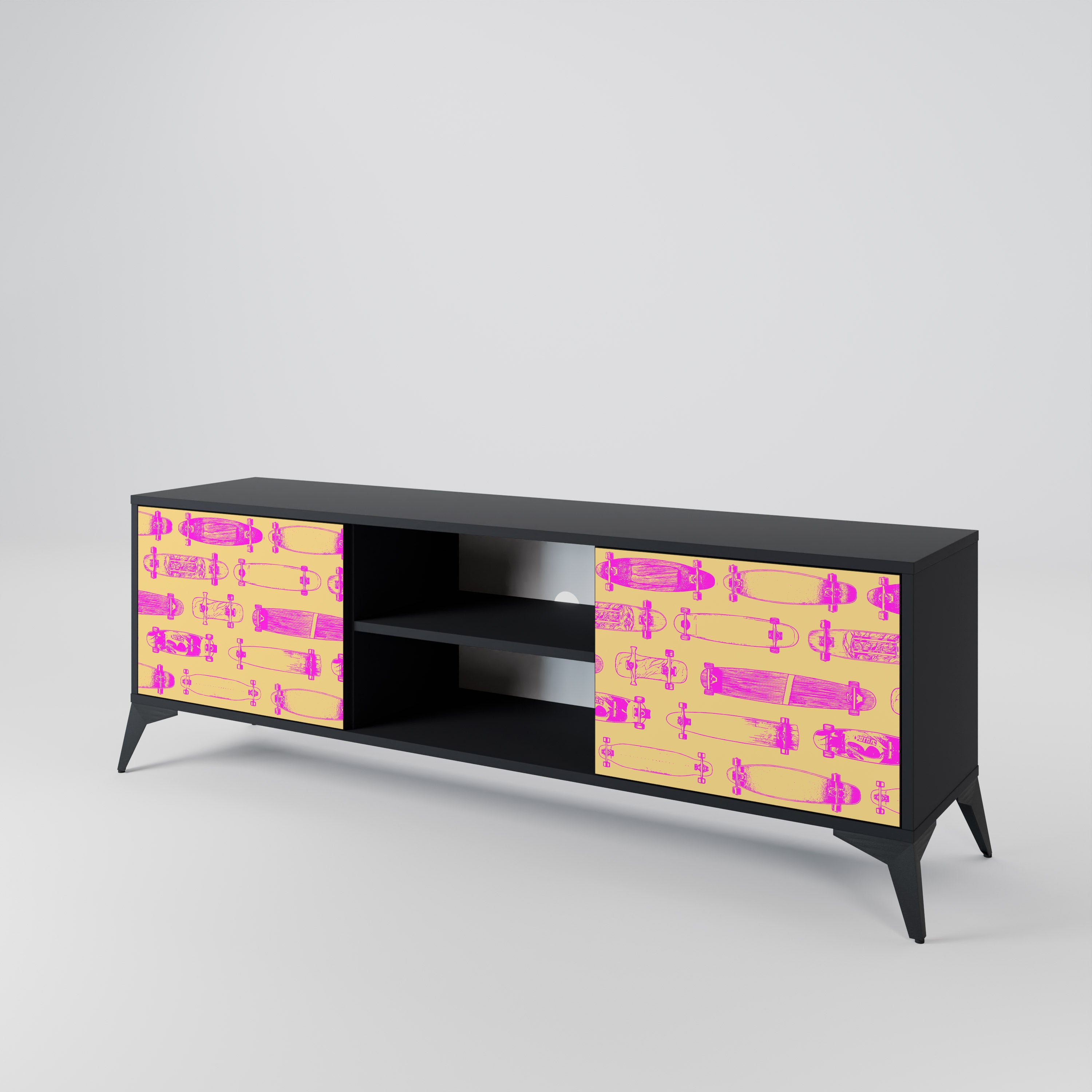 SKATEBOARD ARTISTRY 2-Door TV Cabinet