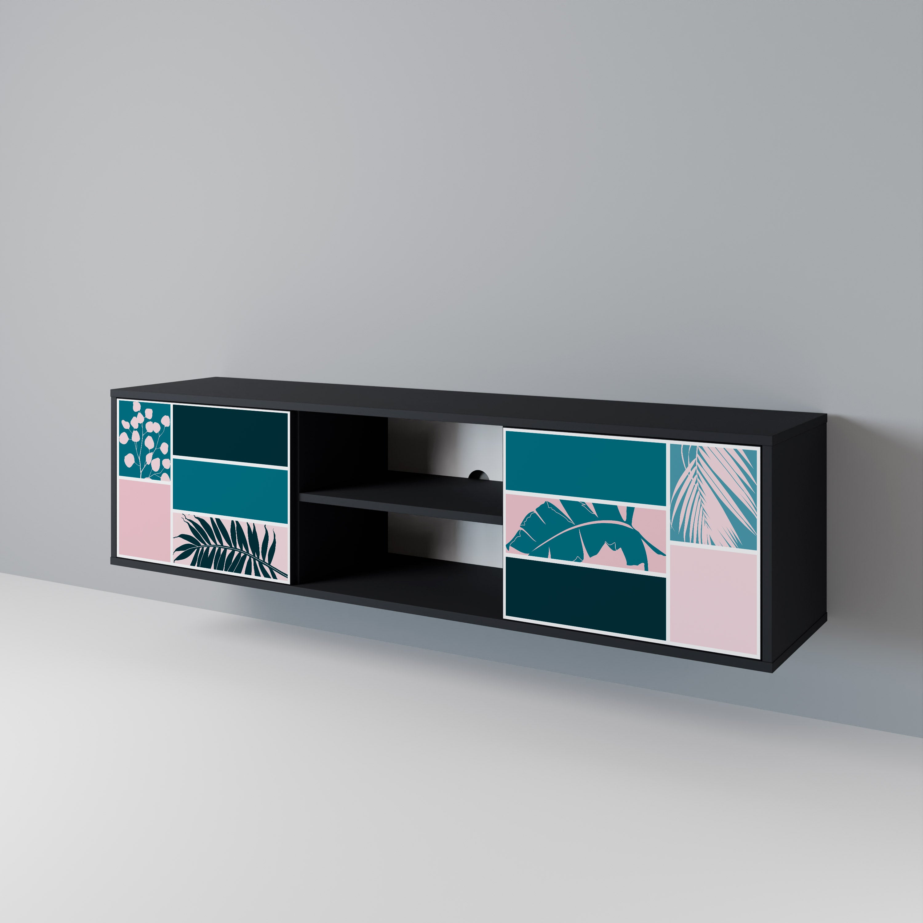 COMBINATION OF SHAPES 2-Door TV Cabinet