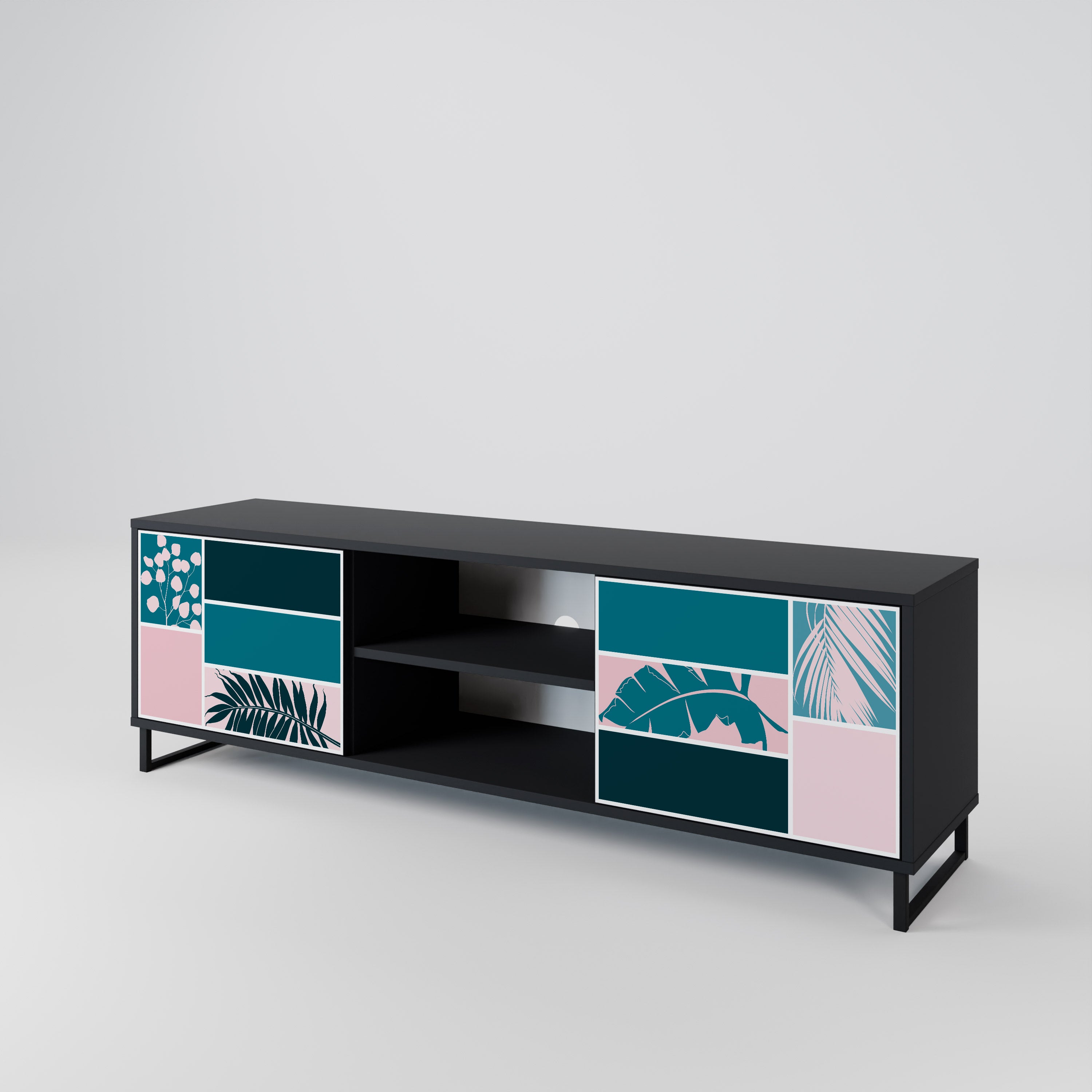 COMBINATION OF SHAPES 2-Door TV Cabinet