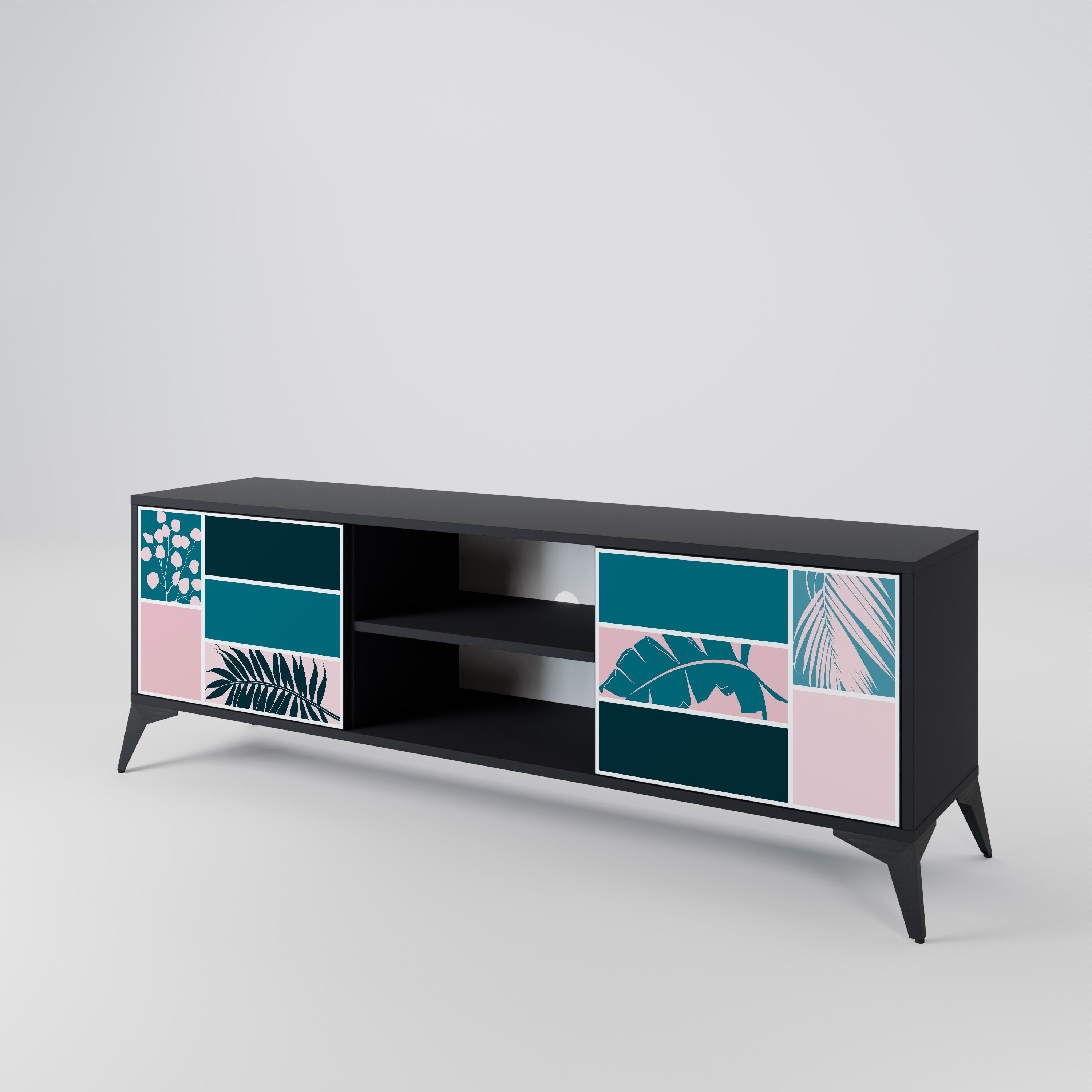 COMBINATION OF SHAPES 2-Door TV Cabinet