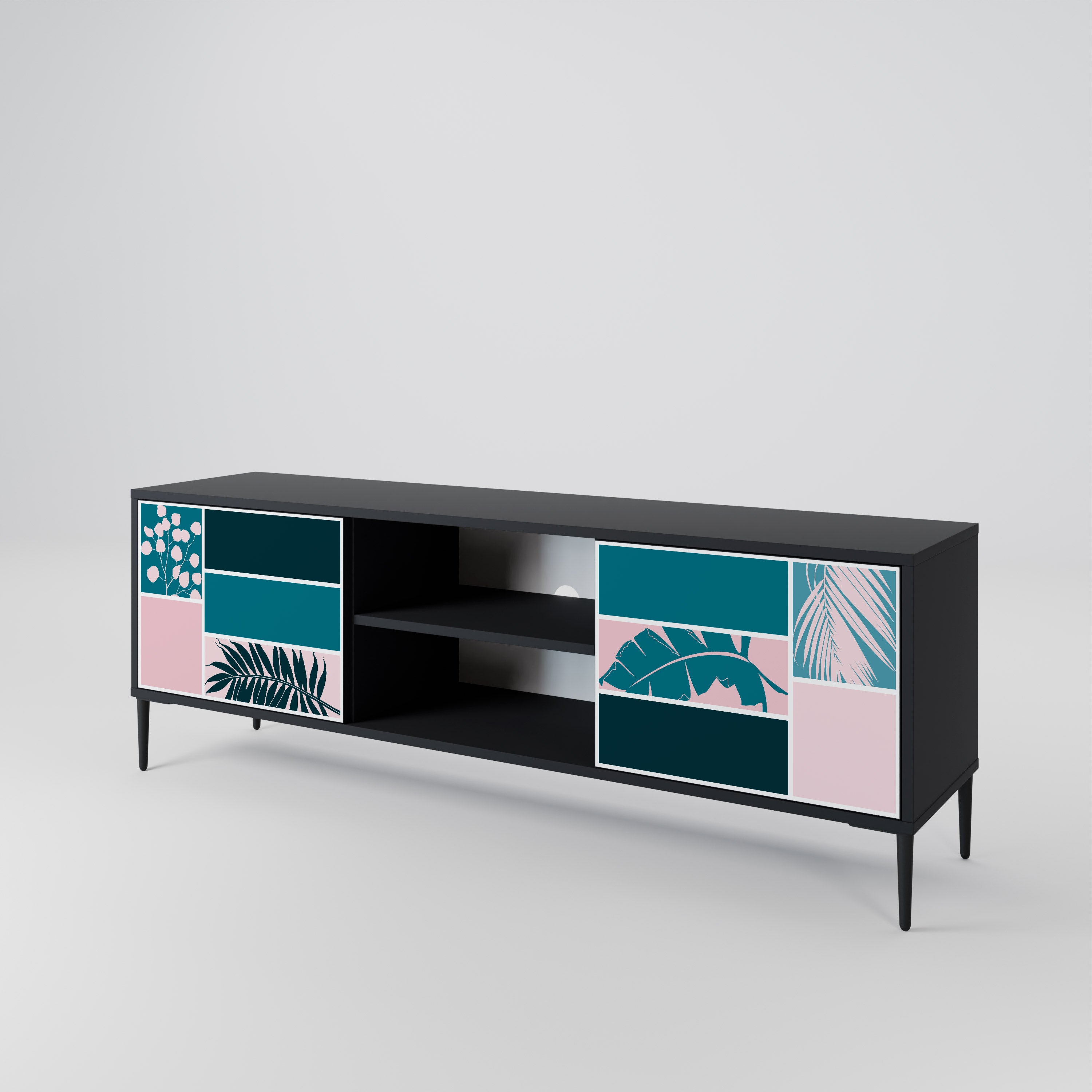 COMBINATION OF SHAPES 2-Door TV Cabinet