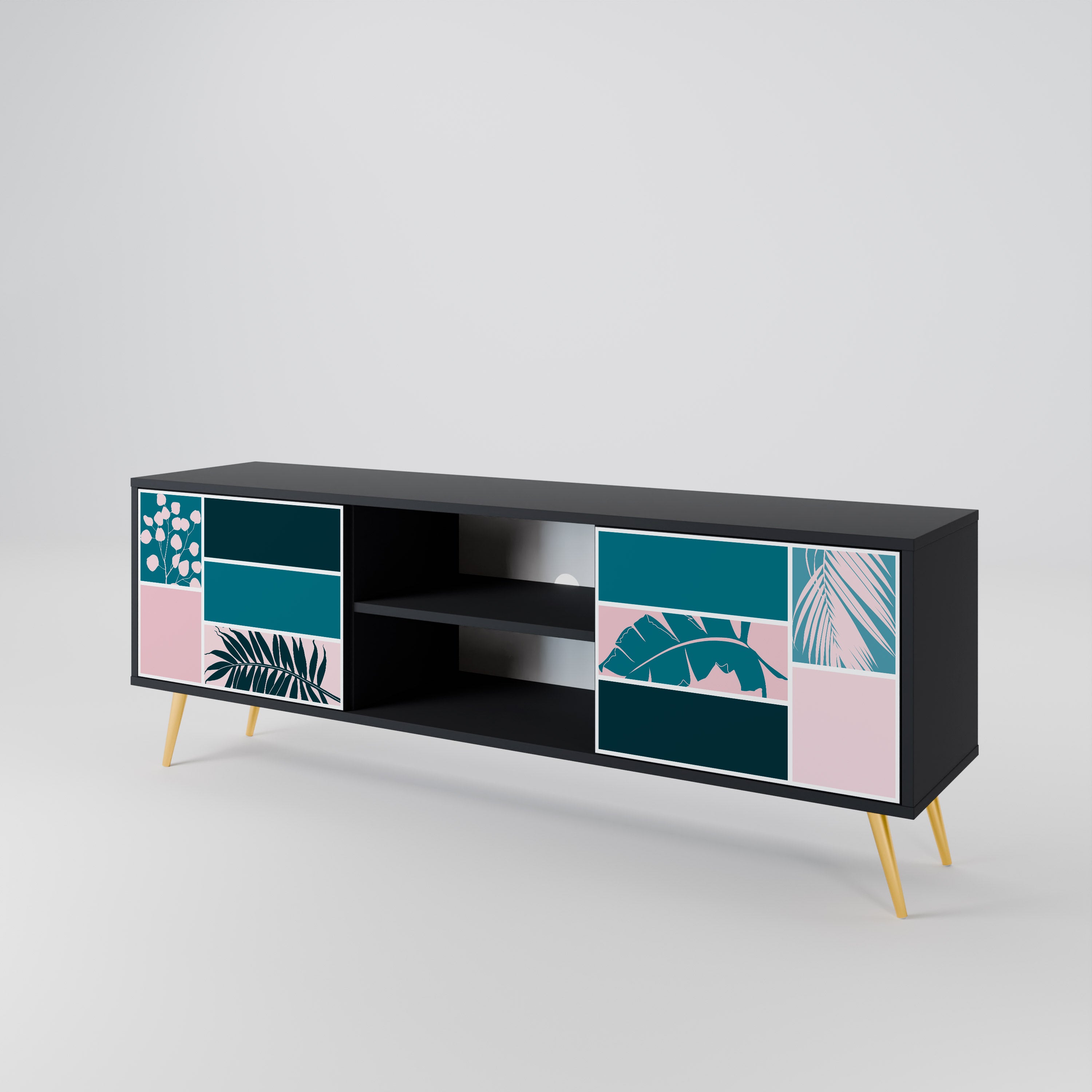 COMBINATION OF SHAPES 2-Door TV Cabinet