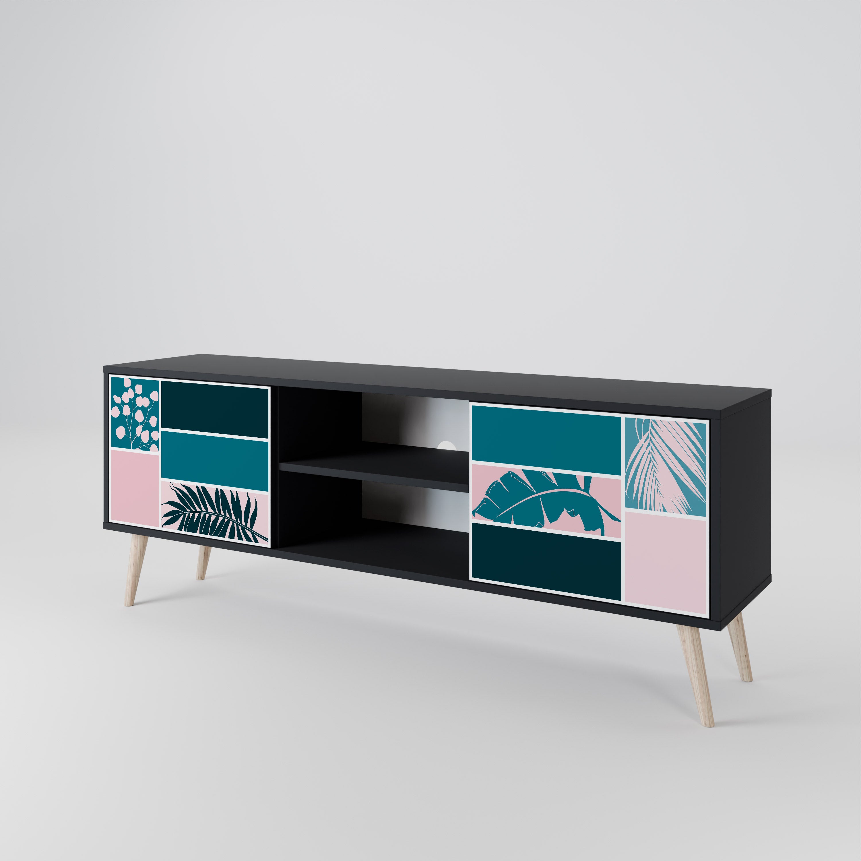 COMBINATION OF SHAPES 2-Door TV Cabinet