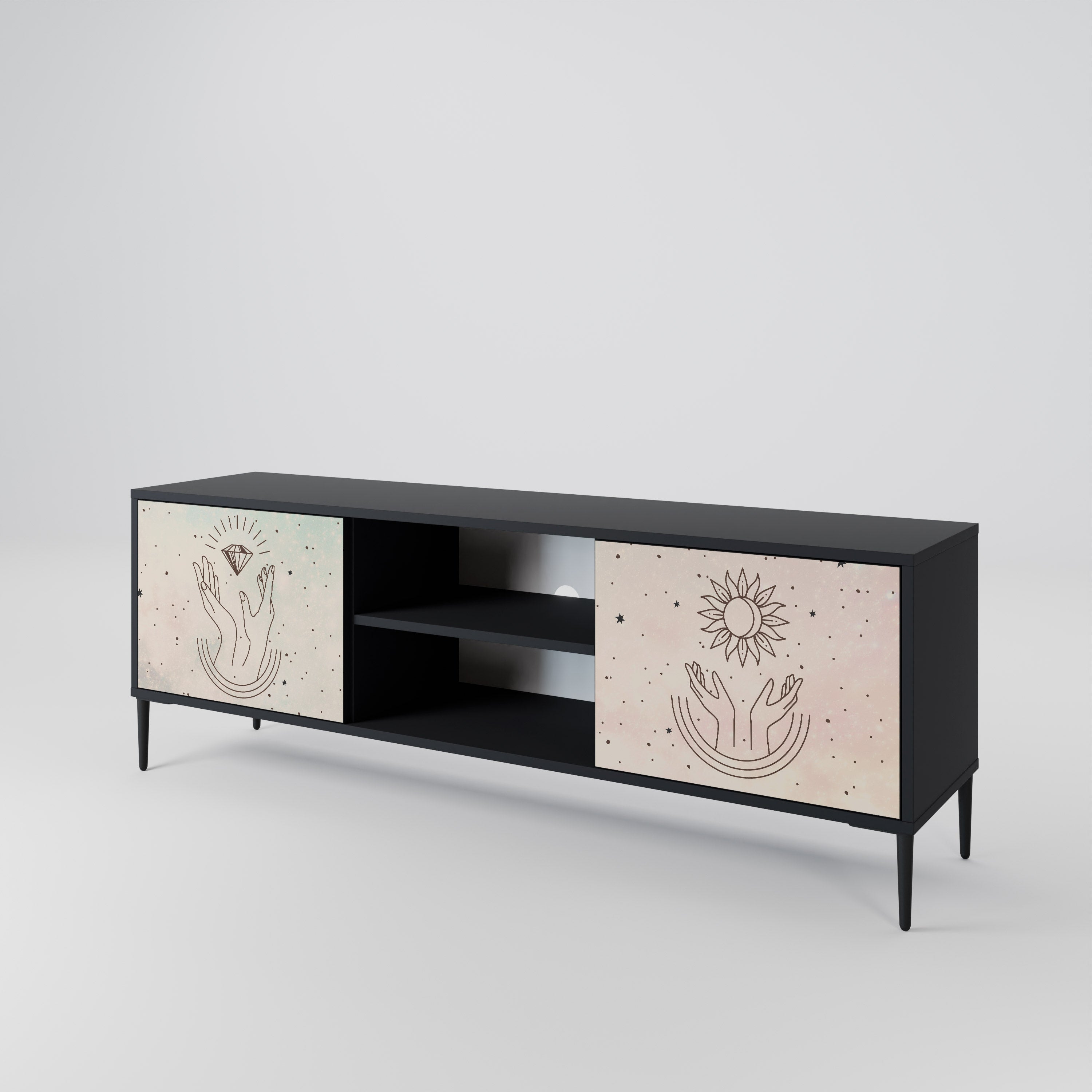 DELICATE BEAUTY 2-Door TV Cabinet