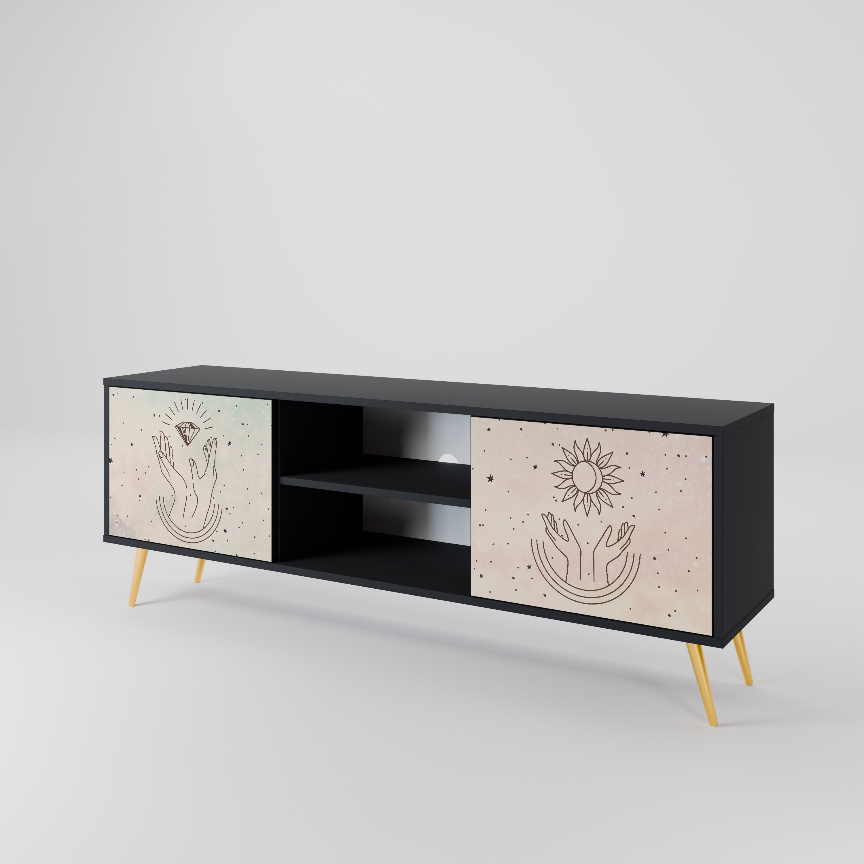 DELICATE BEAUTY 2-Door TV Cabinet