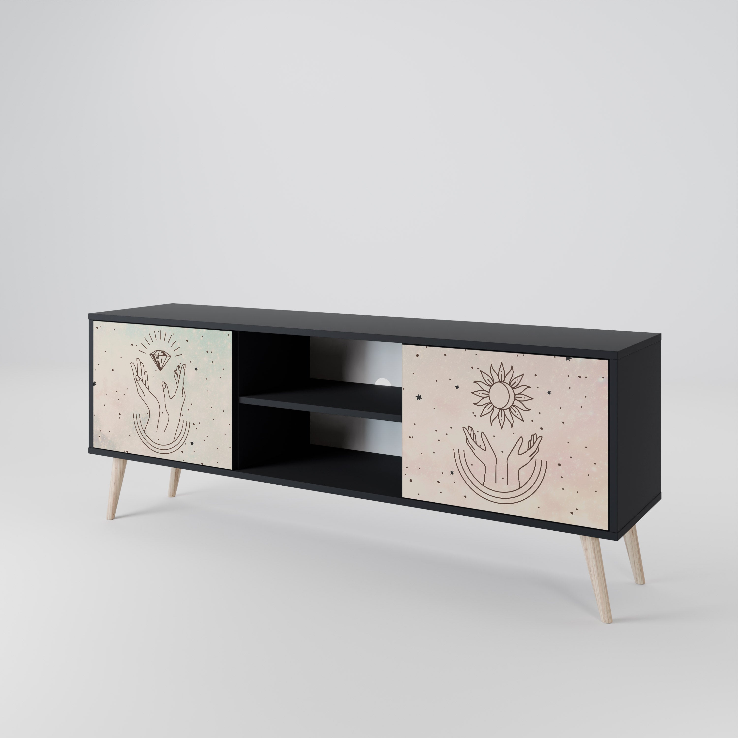 DELICATE BEAUTY 2-Door TV Cabinet
