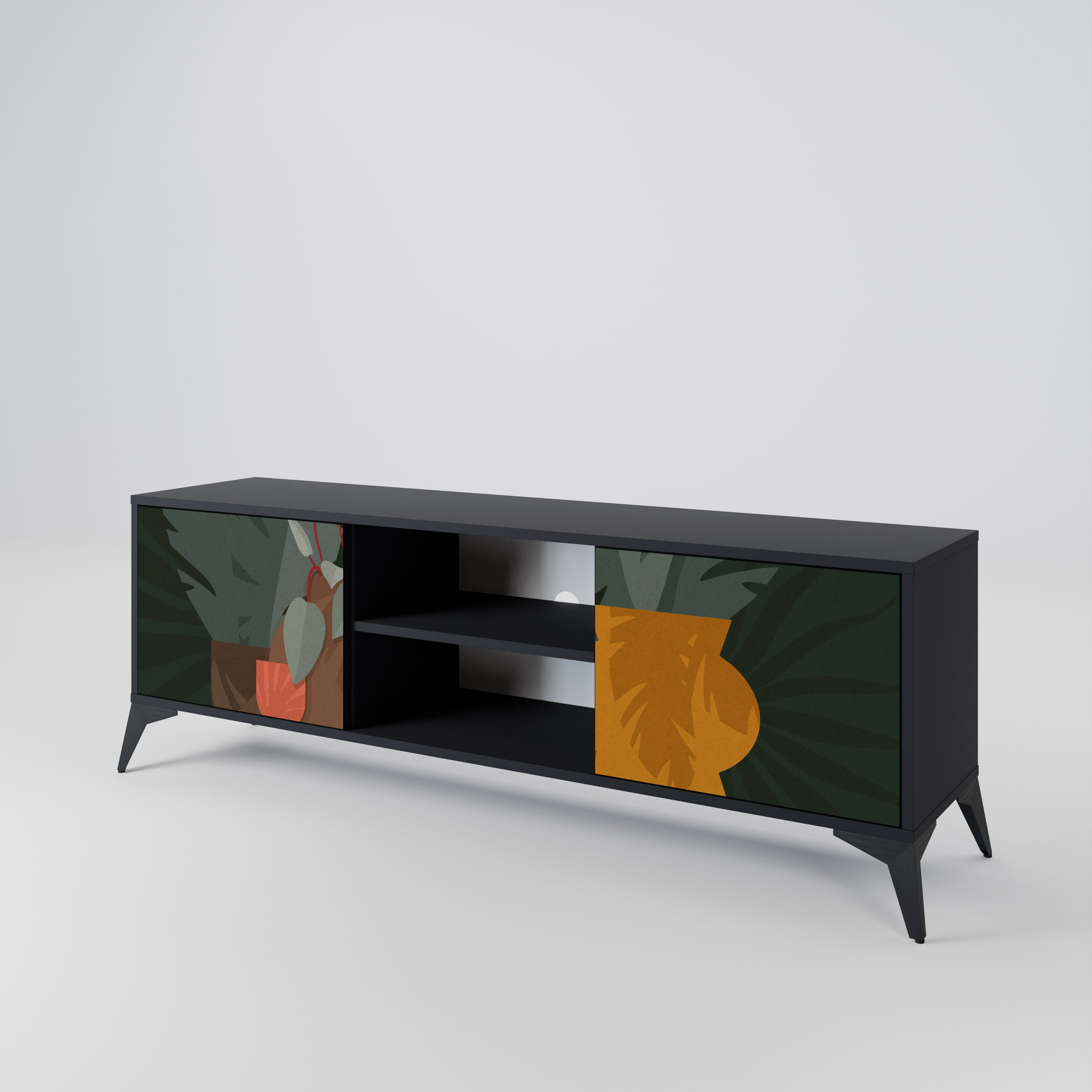 TROPICAL COMPOSITION 2-Door TV Cabinet