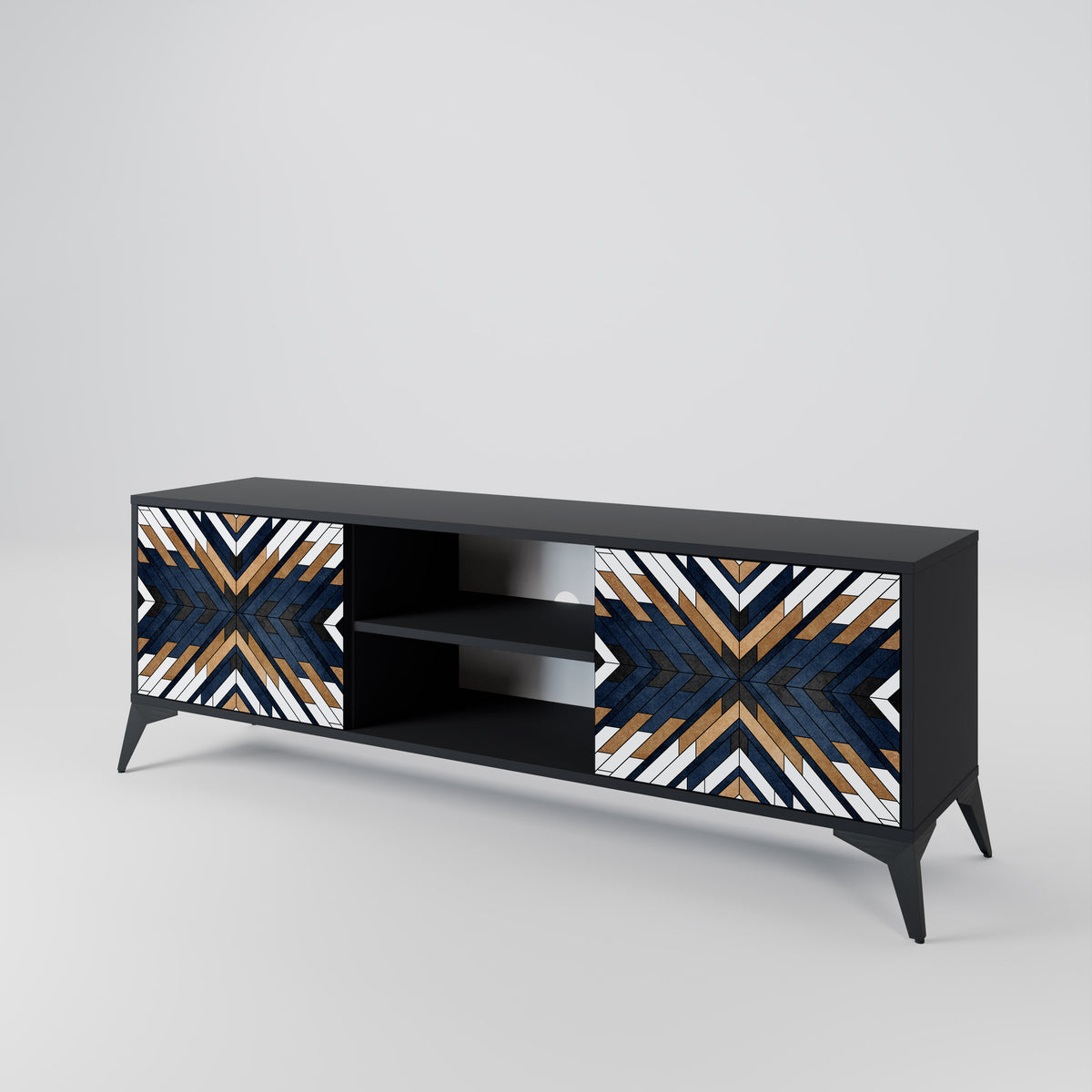 ARTFUL GEOMETRY Dvoudveřový TV stolek