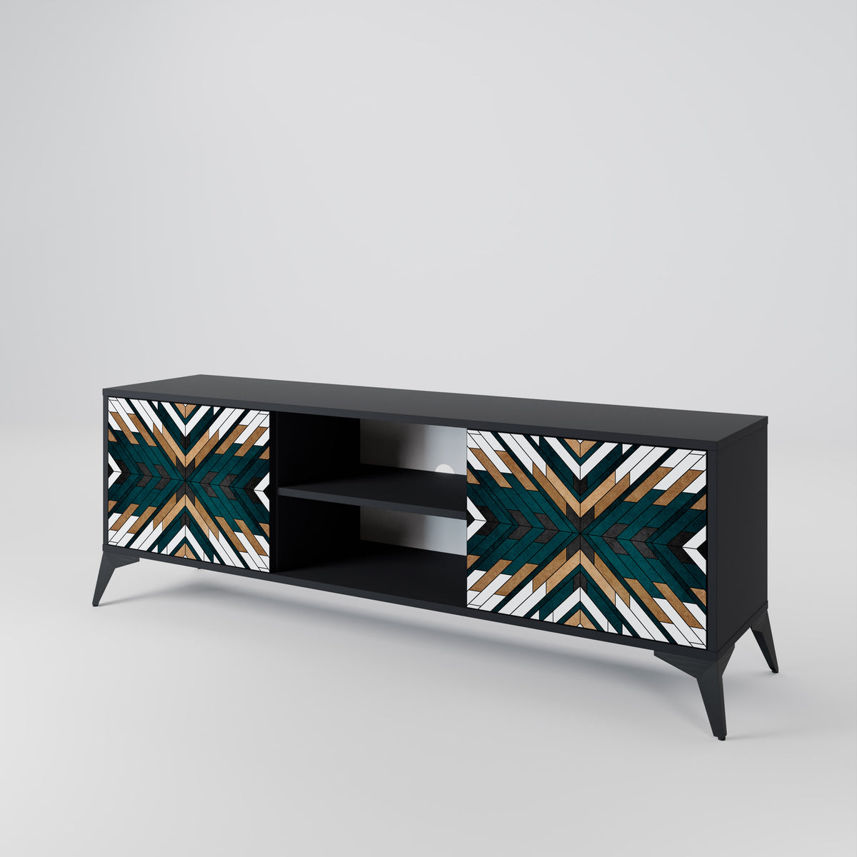 ARTISTIC GEOMETRY Dvoudveřový TV stolek