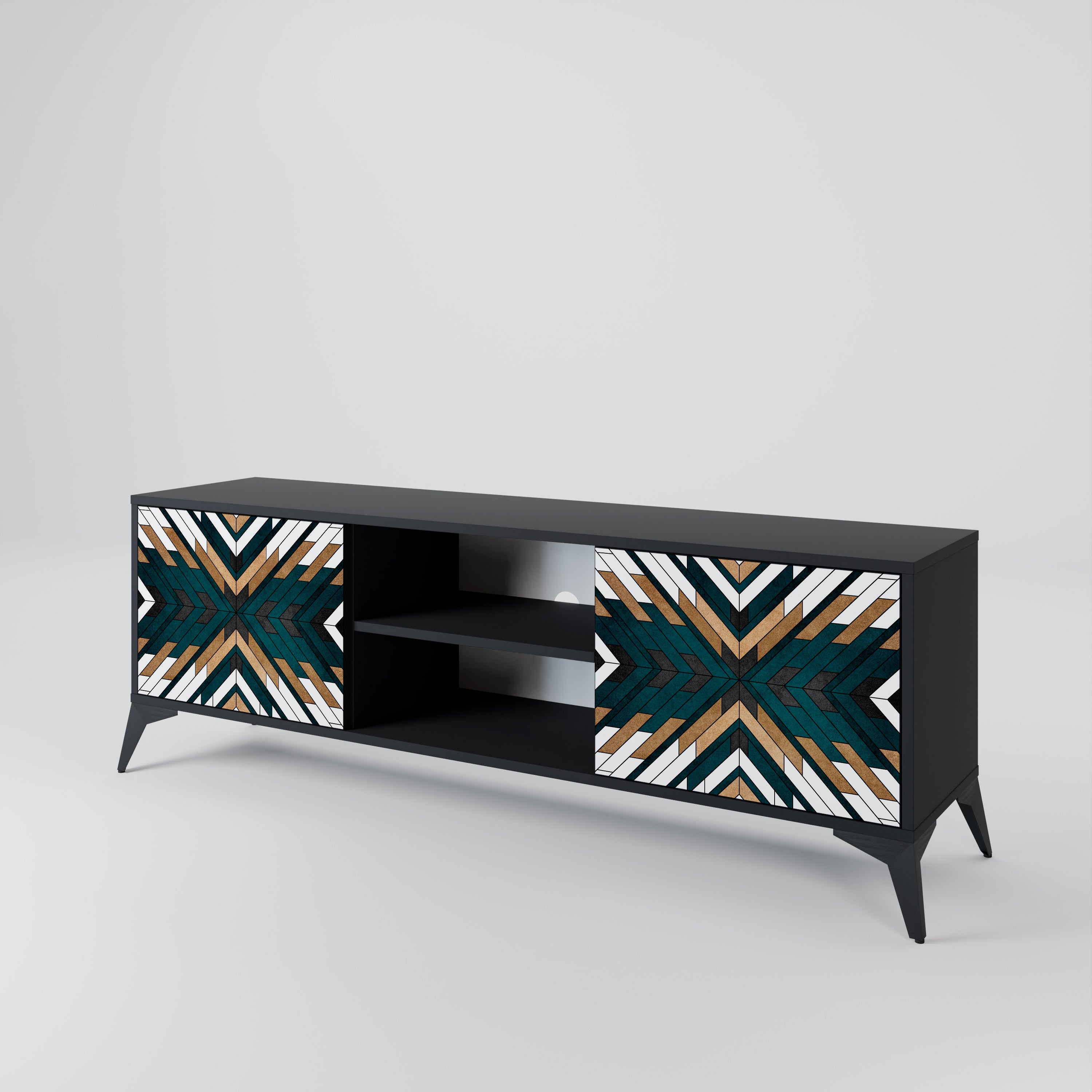 ARTISTIC GEOMETRY Dvoudveřový TV stolek