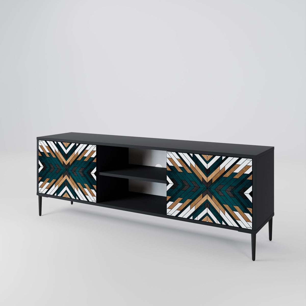 ARTISTIC GEOMETRY Dvoudveřový TV stolek