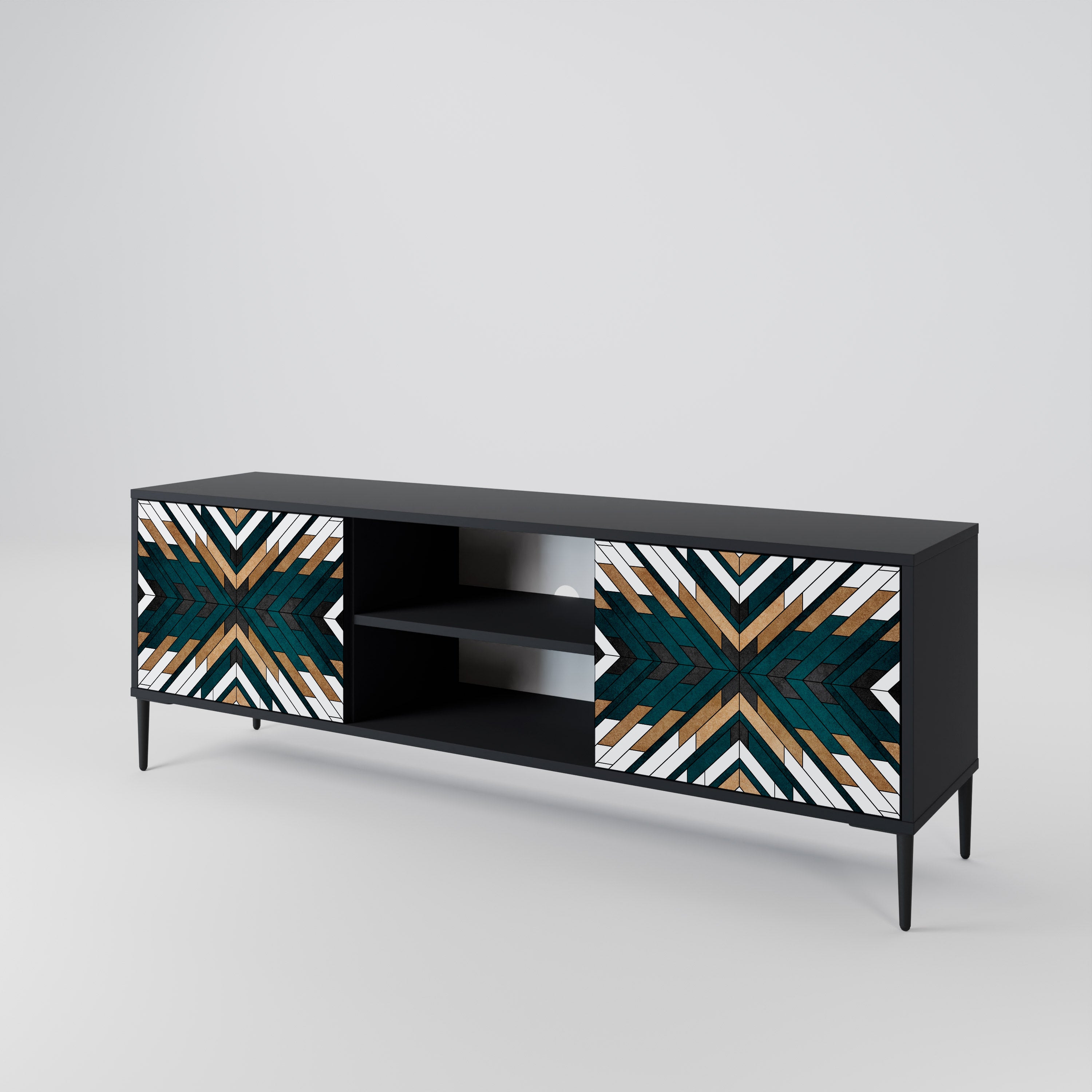 ARTISTIC GEOMETRY Dvoudveřový TV stolek
