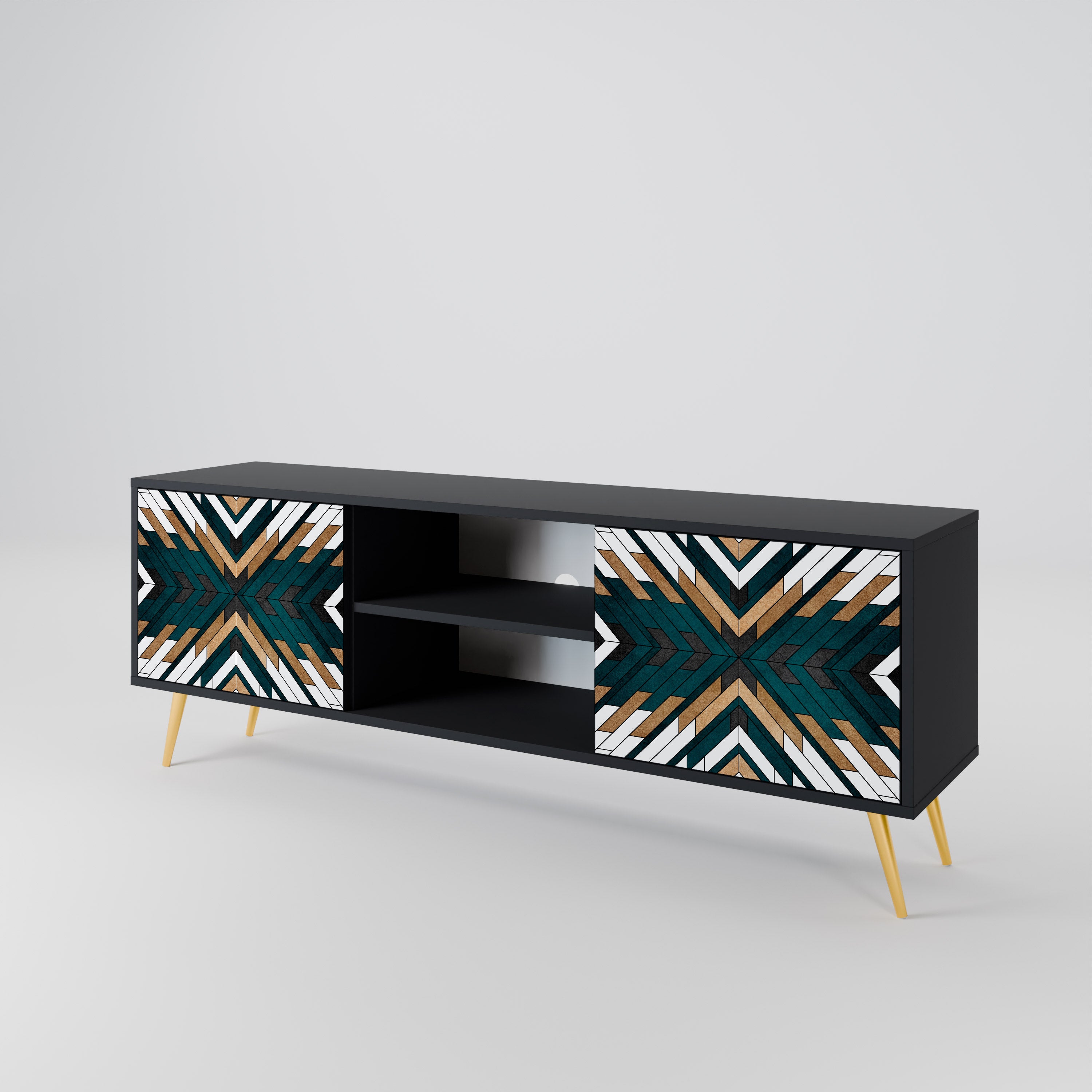 ARTISTIC GEOMETRY Dvoudveřový TV stolek