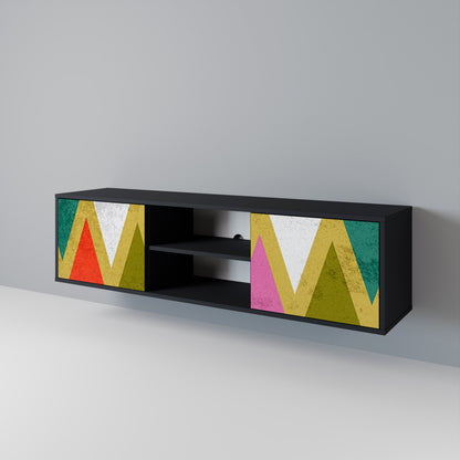 COLORFUL TRIANGLES Dvoudveřový TV stolek
