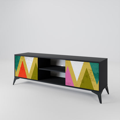 COLORFUL TRIANGLES Dvoudveřový TV stolek