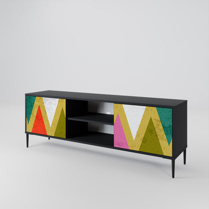 COLORFUL TRIANGLES Dvoudveřový TV stolek
