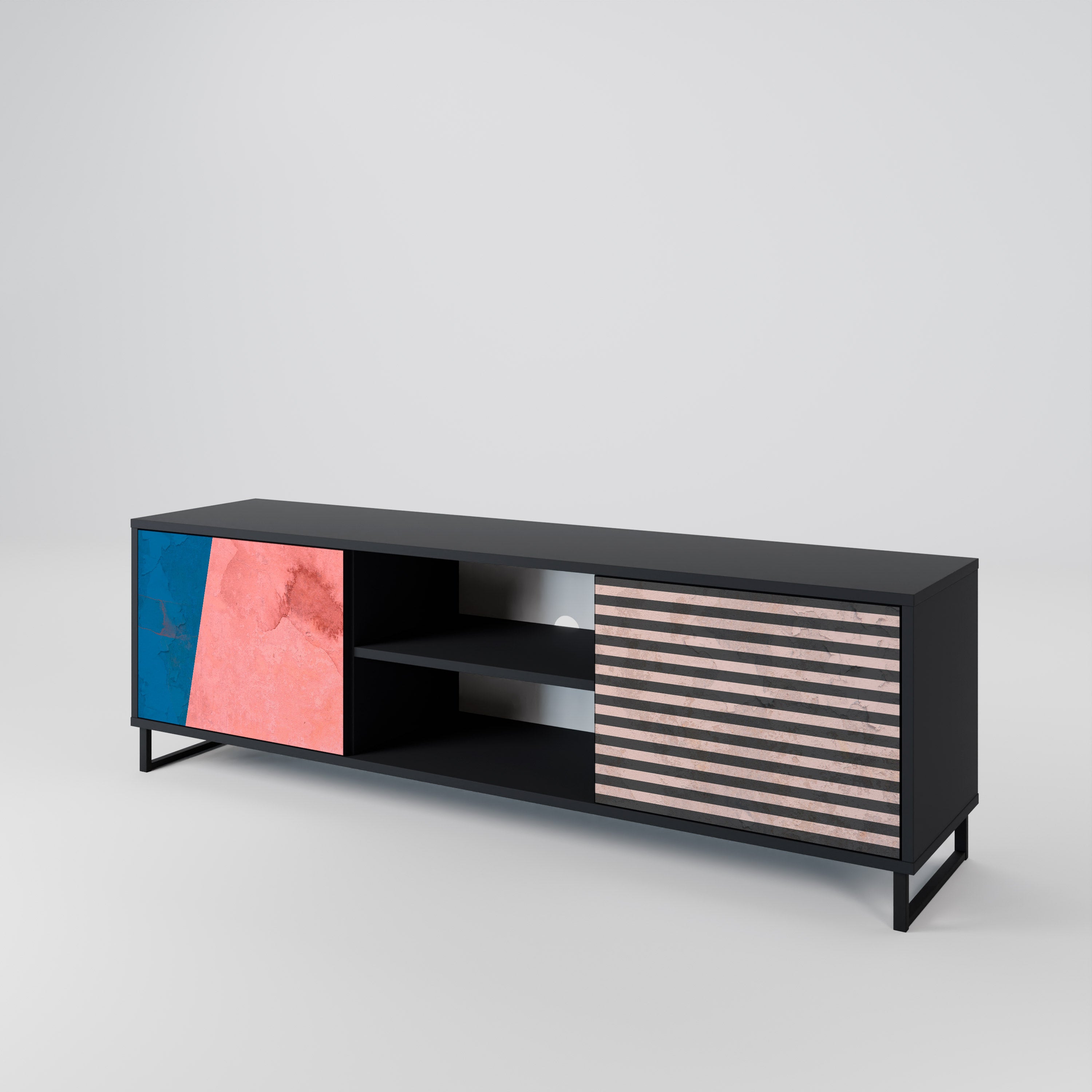 GLAMOROUS STRIPE Dvoudveřový TV stolek