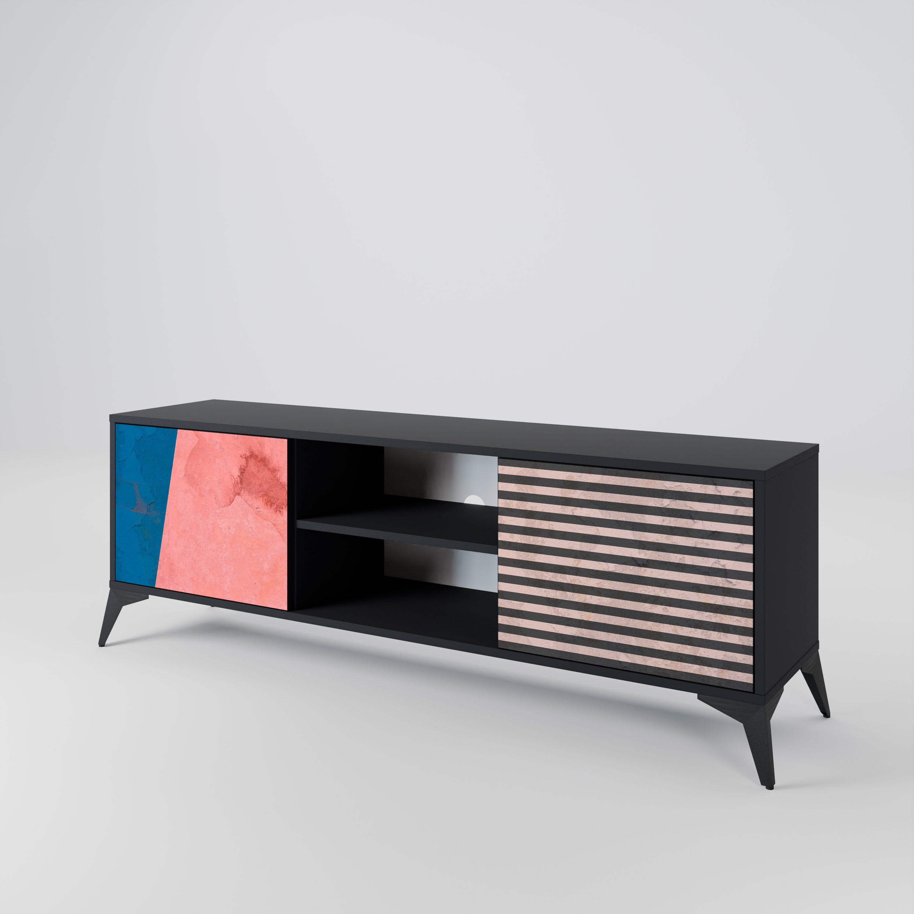 GLAMOROUS STRIPE Dvoudveřový TV stolek