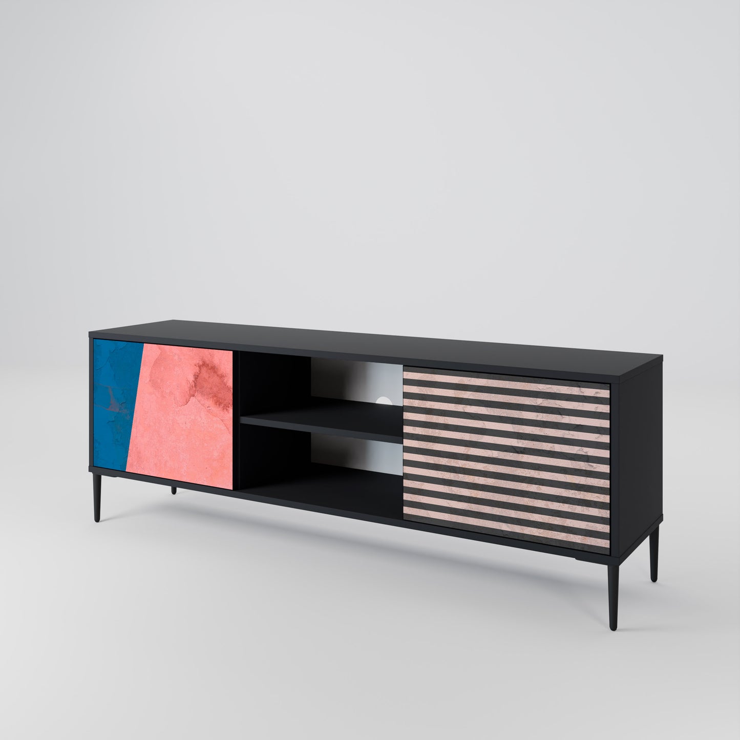 GLAMOROUS STRIPE Dvoudveřový TV stolek