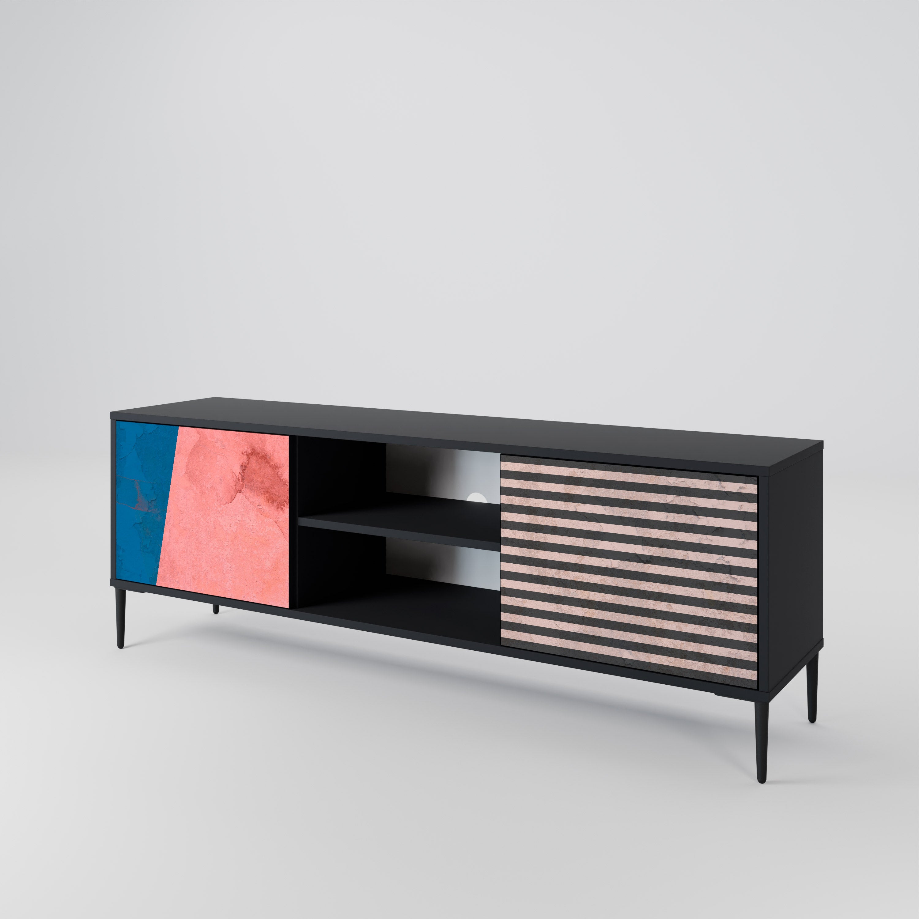 GLAMOROUS STRIPE Dvoudveřový TV stolek