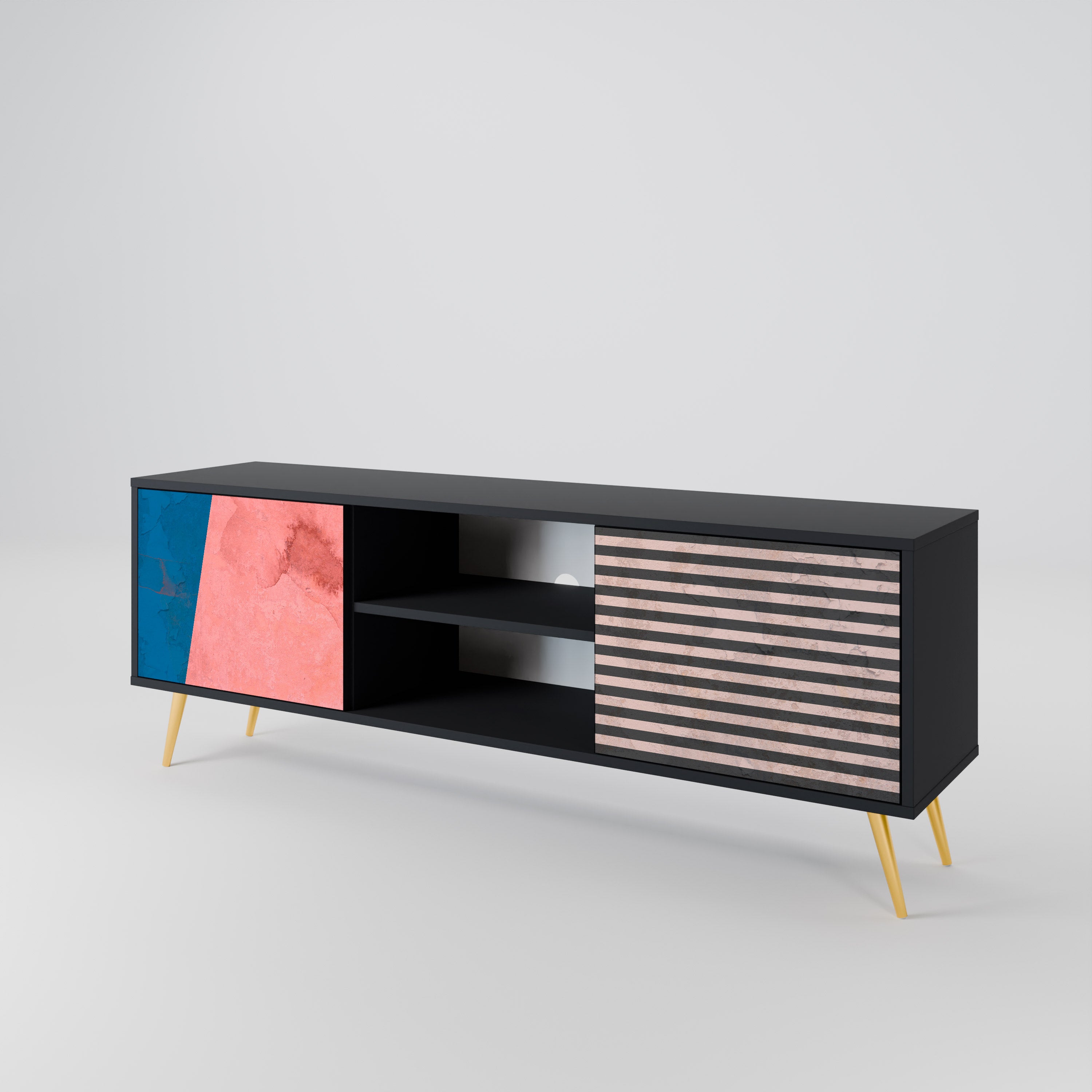 GLAMOROUS STRIPE Dvoudveřový TV stolek