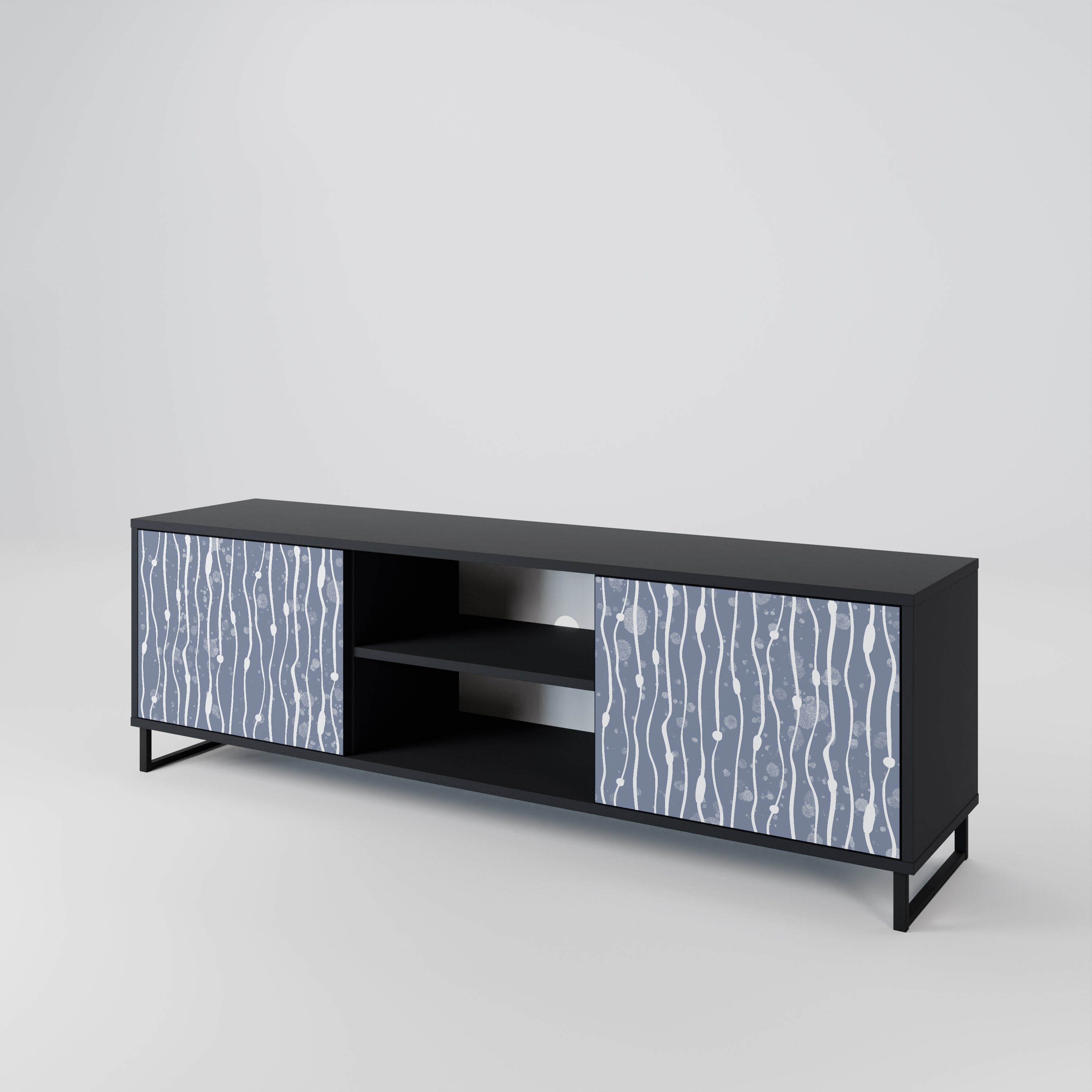 GRAPHITE RAIN Dvoudveřový TV stolek