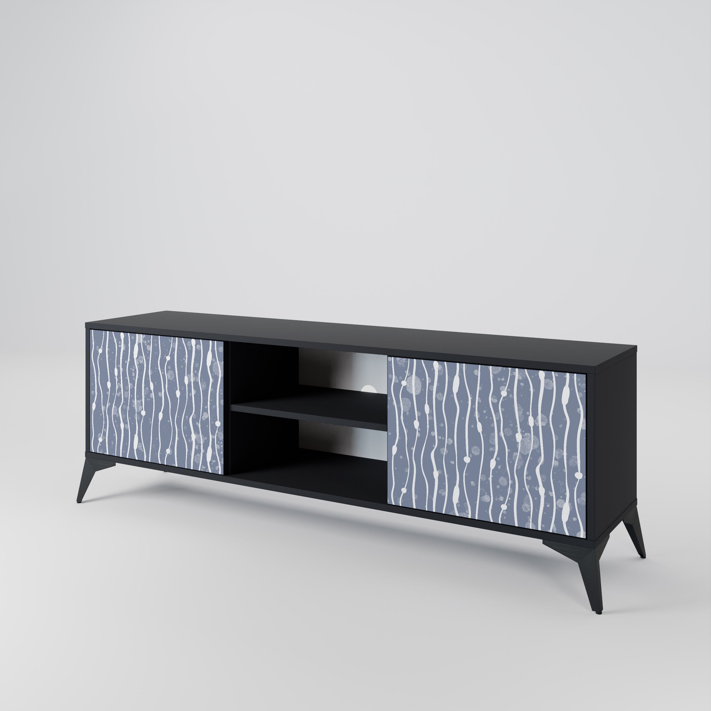 GRAPHITE RAIN Dvoudveřový TV stolek