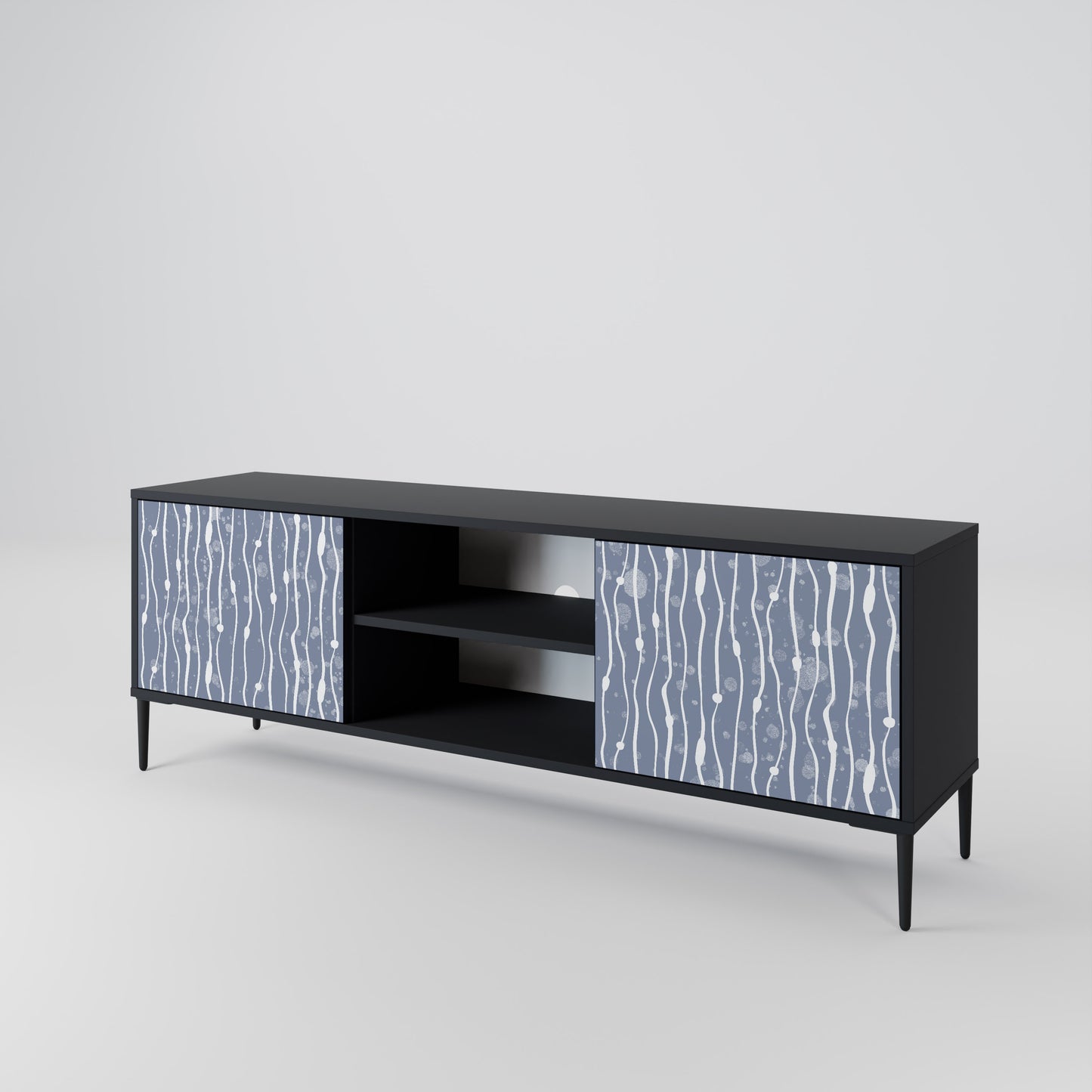 GRAPHITE RAIN Dvoudveřový TV stolek