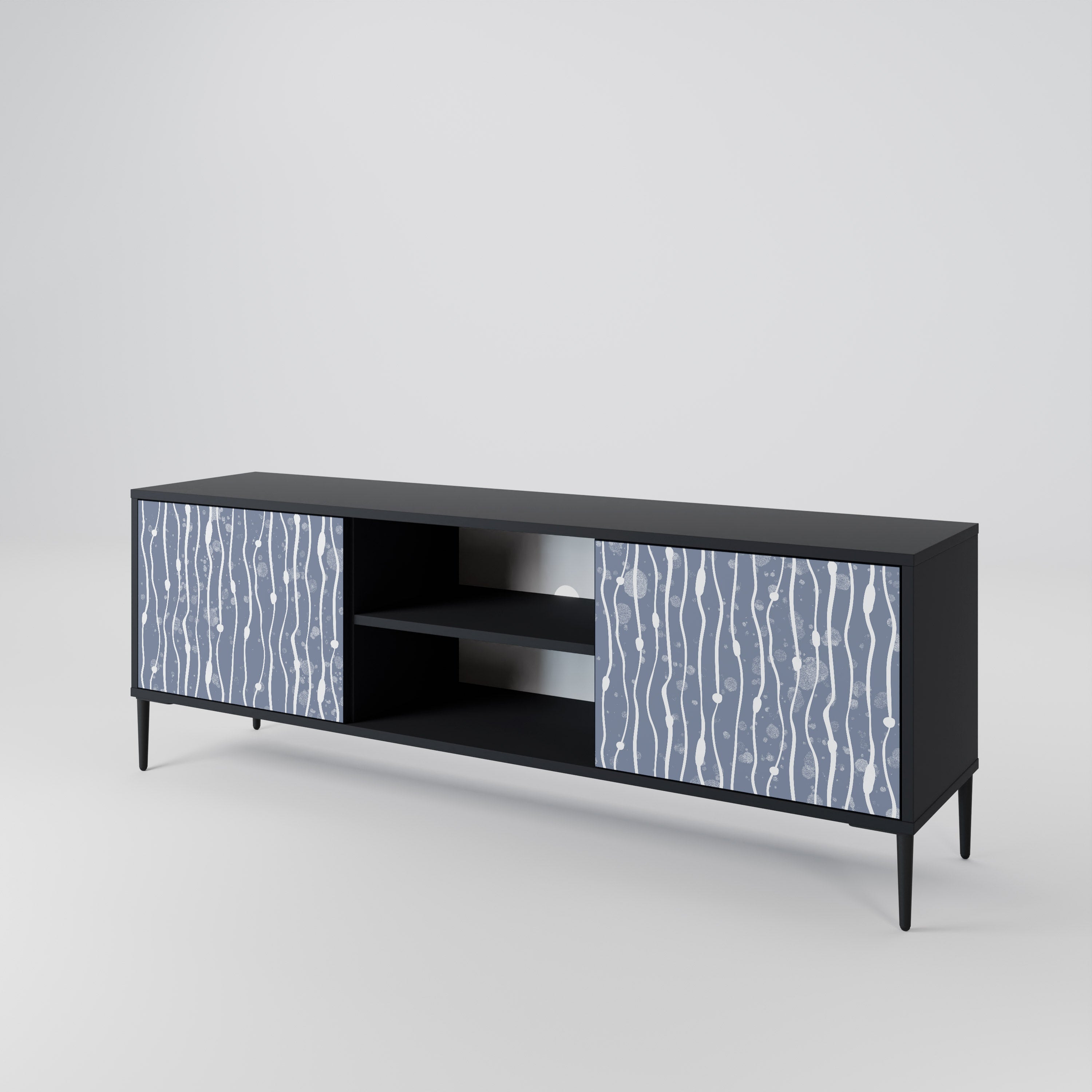 GRAPHITE RAIN Dvoudveřový TV stolek