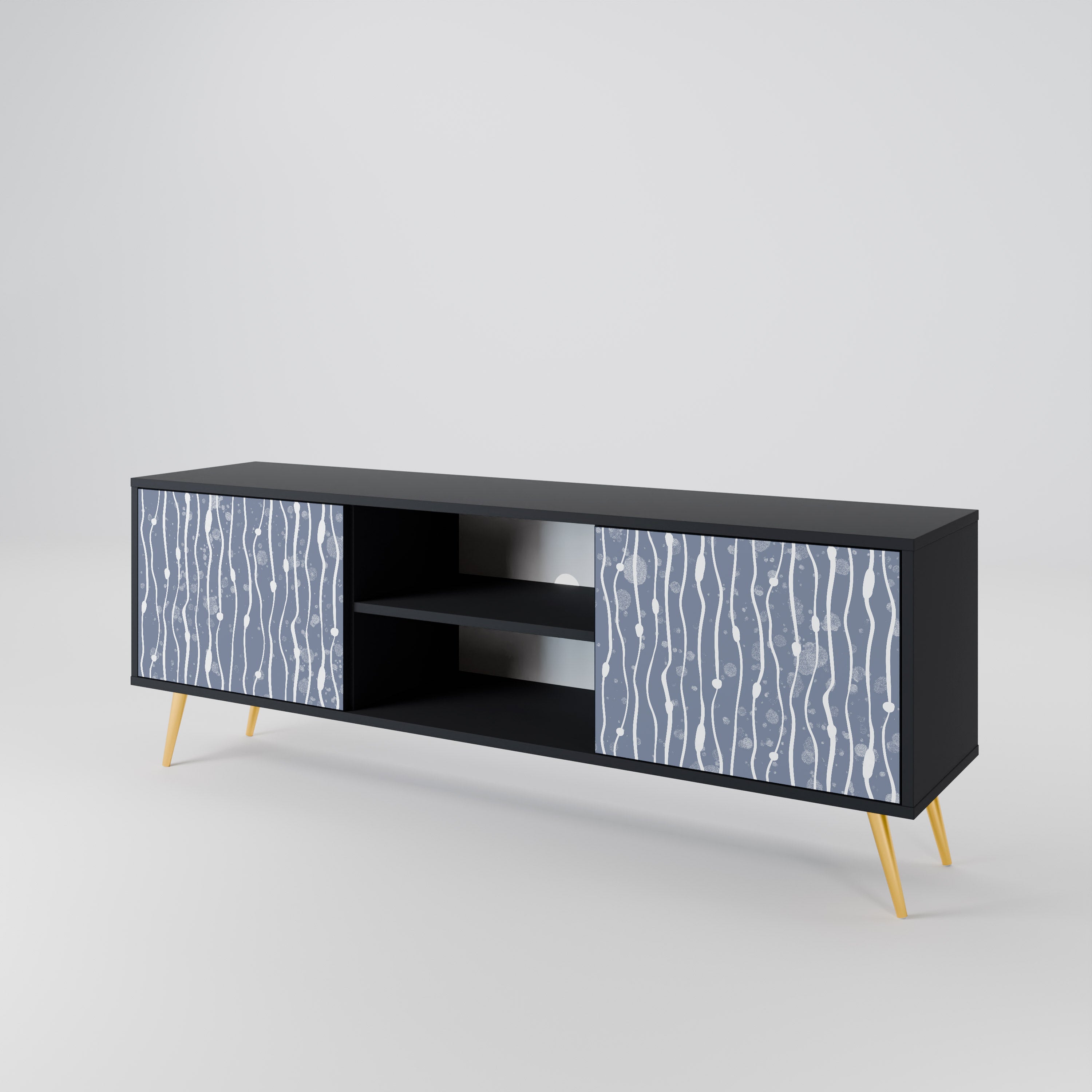GRAPHITE RAIN Dvoudveřový TV stolek