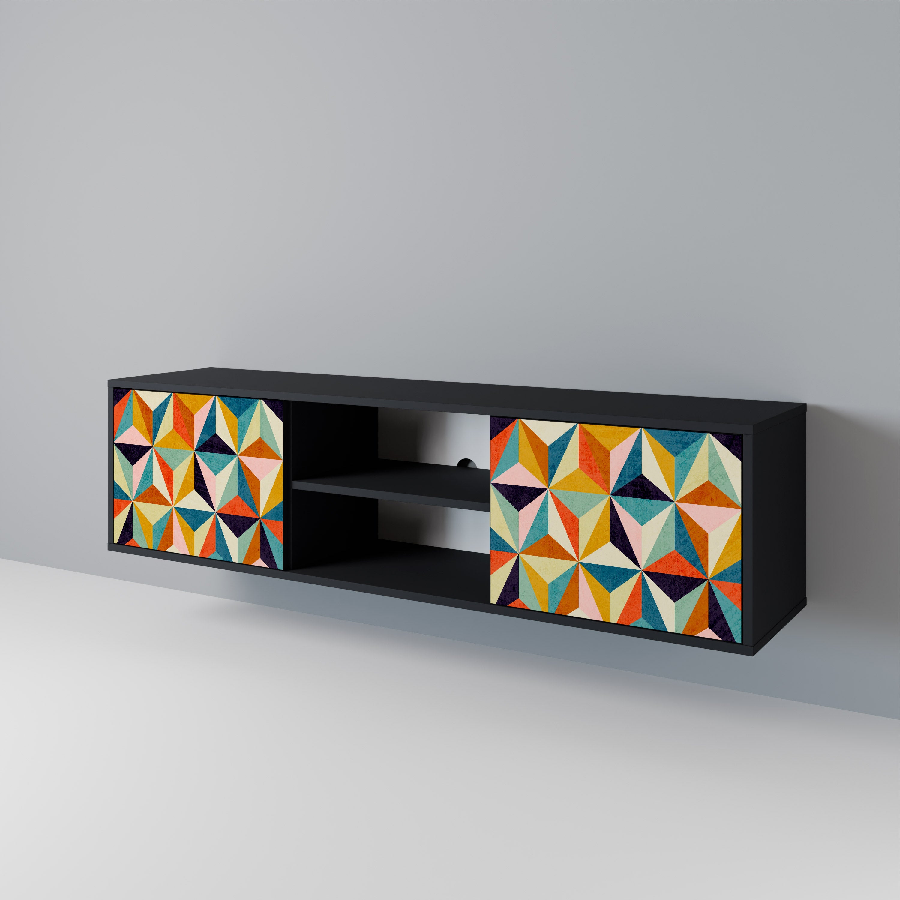 TESSELATE TREASURES Dvoudveřový TV stolek