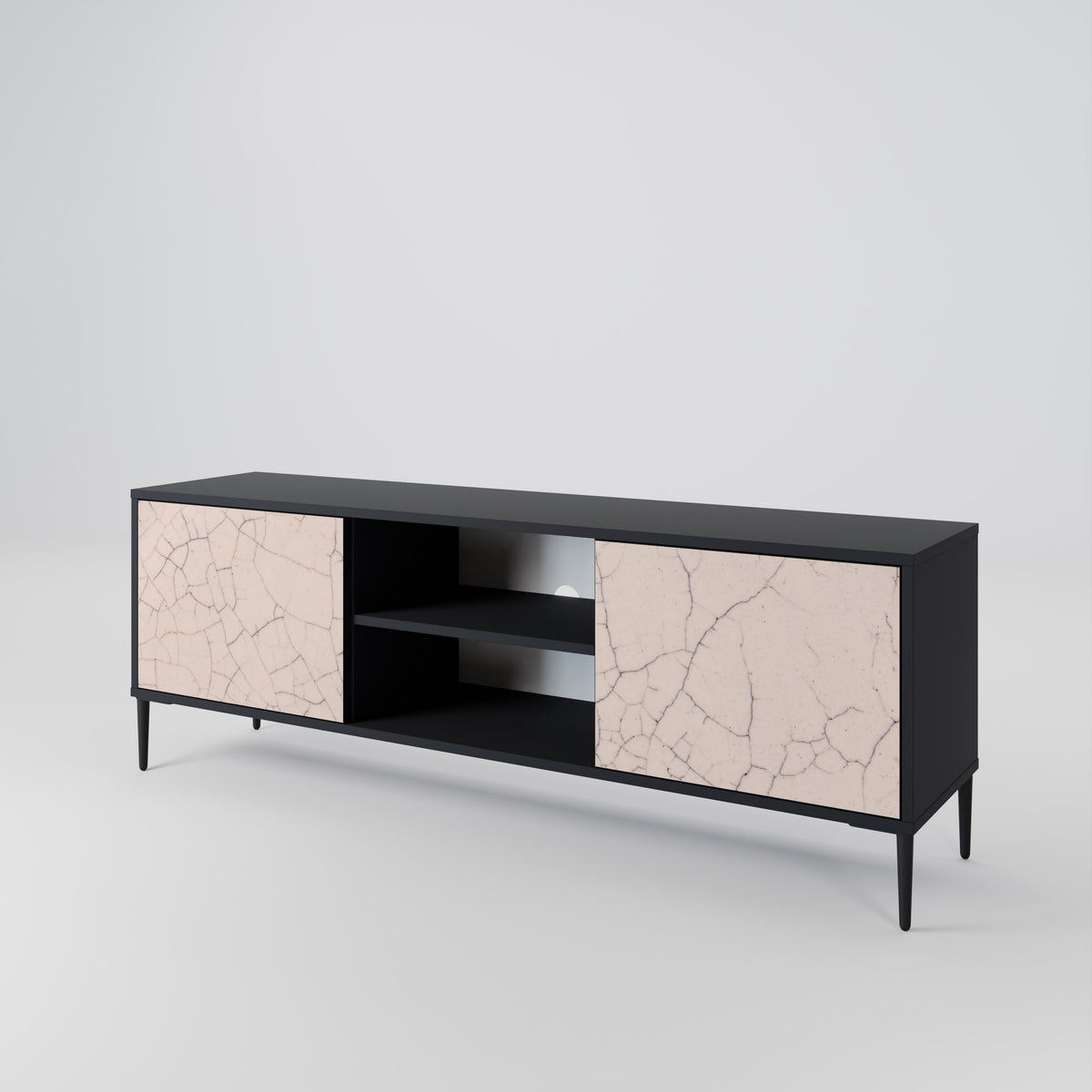 CERAMIC TEXTURE Dvoudveřový TV stolek