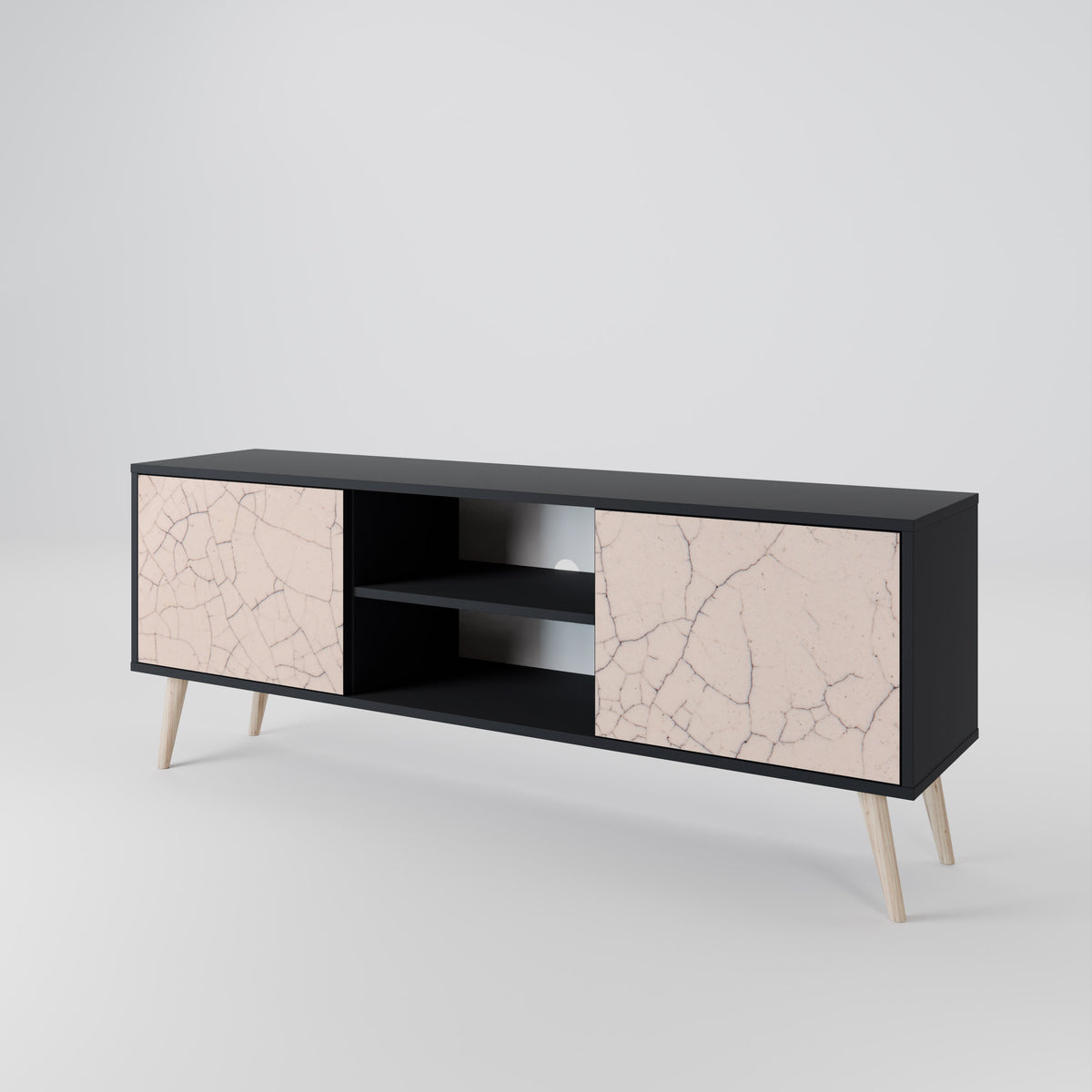 CERAMIC TEXTURE Dvoudveřový TV stolek