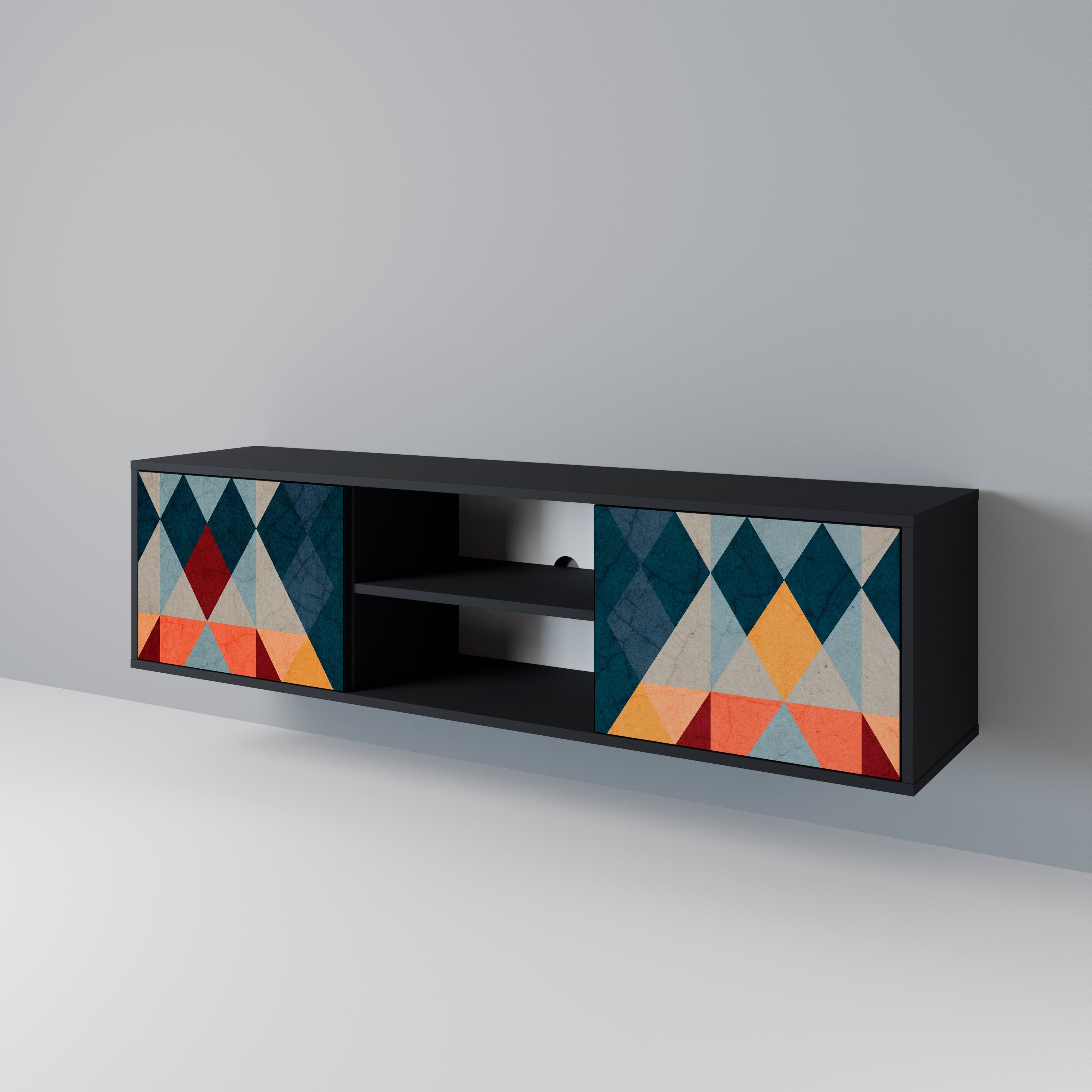 CRACKED ILLUSION 2-Door TV Cabinet