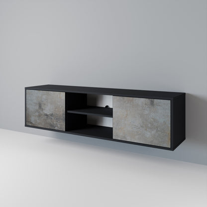 CONCRETE WALL Dvoudveřový TV stolek
