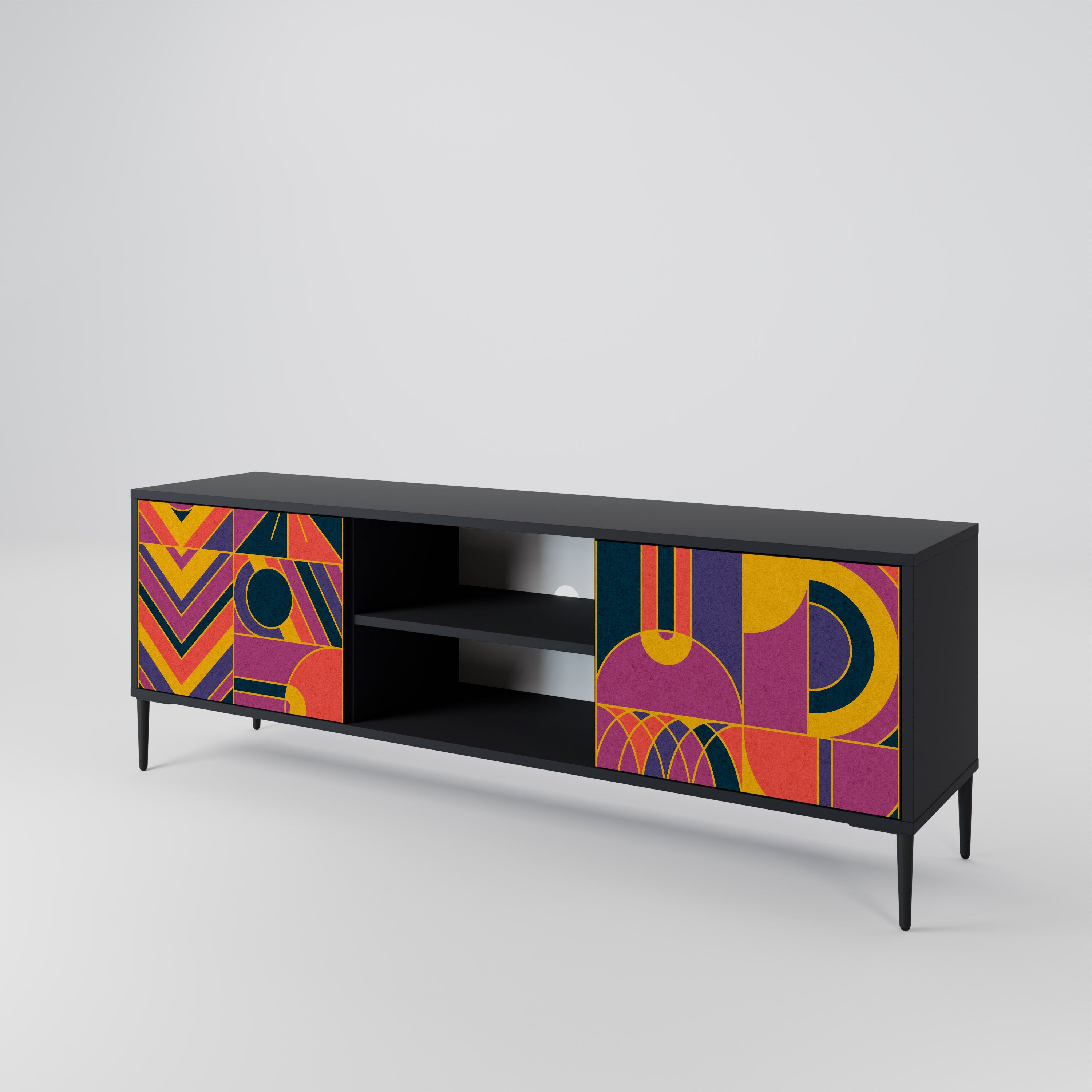 ELECTRIC PATTERNS 2-Door TV Cabinet