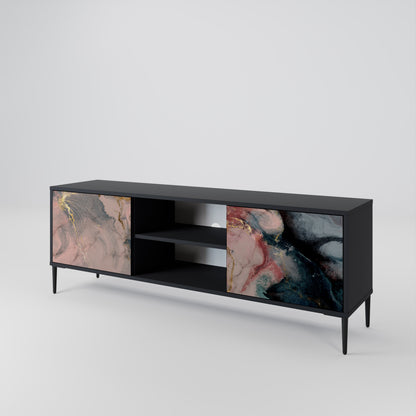 GILDED SWIRLS Dvoudveřový TV stolek
