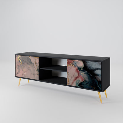 GILDED SWIRLS Dvoudveřový TV stolek