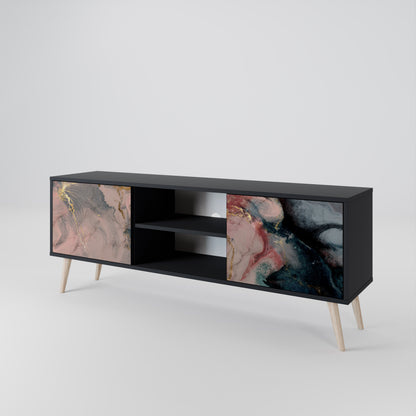 GILDED SWIRLS Dvoudveřový TV stolek