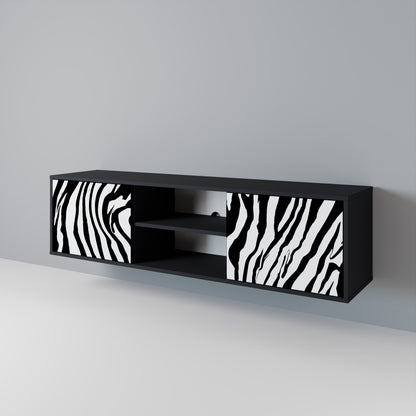 SPLENDID ZEBRA Dvoudveřový TV stolek
