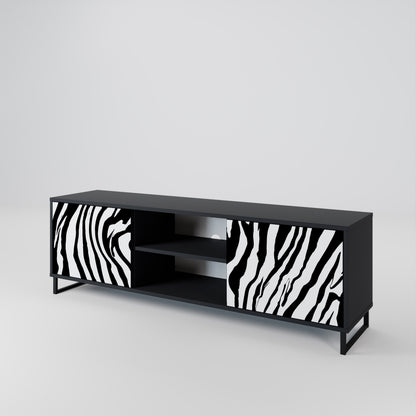 SPLENDID ZEBRA Dvoudveřový TV stolek