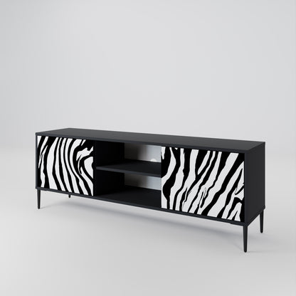 SPLENDID ZEBRA Dvoudveřový TV stolek