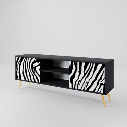 SPLENDID ZEBRA Dvoudveřový TV stolek