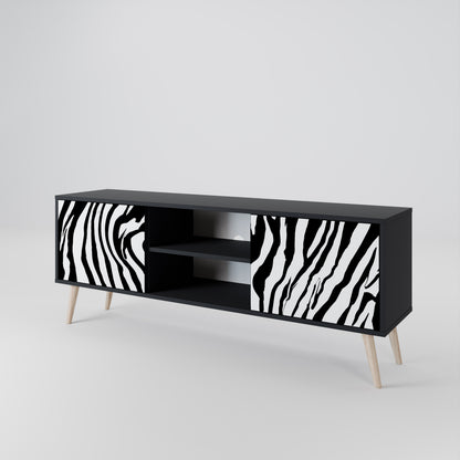 SPLENDID ZEBRA Dvoudveřový TV stolek