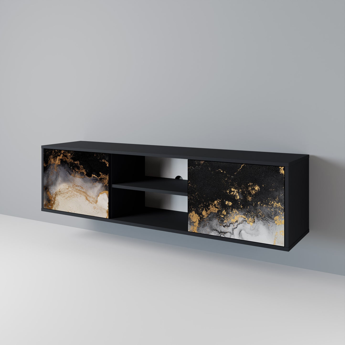 MARBLE OF TOMMORROW Dvoudveřový TV stolek