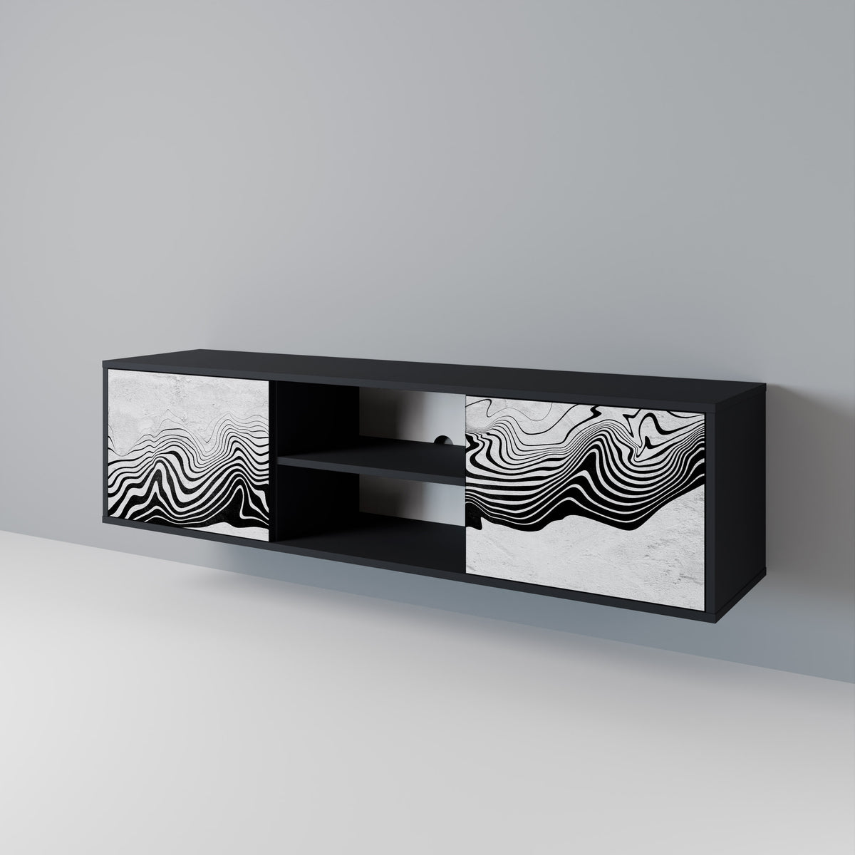 MONOCHROME MIRAGE Dvoudveřový TV stolek