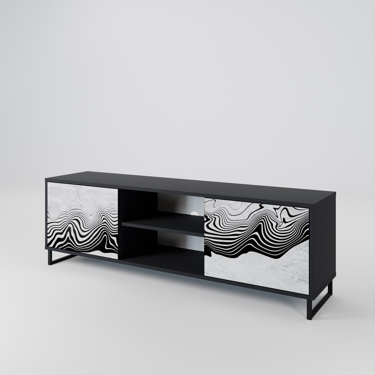 MONOCHROME MIRAGE Dvoudveřový TV stolek