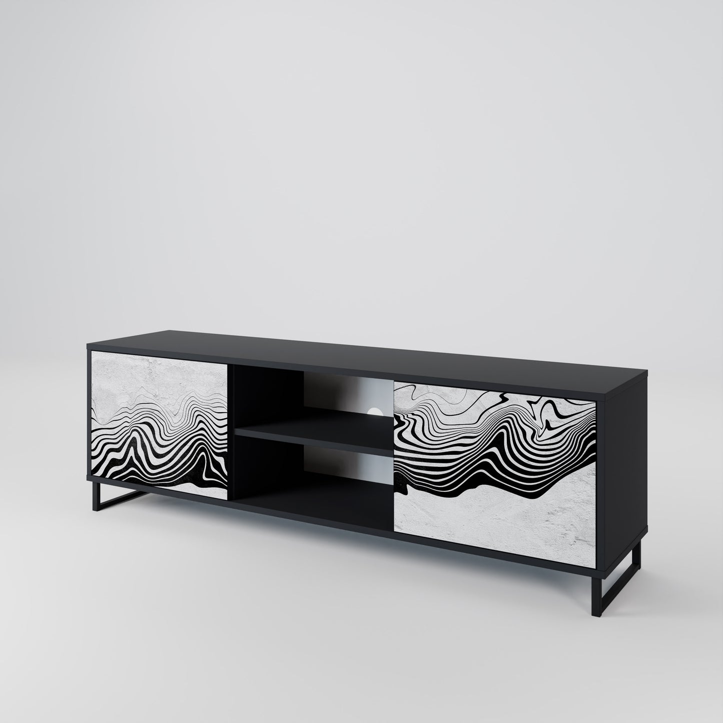 MONOCHROME MIRAGE Dvoudveřový TV stolek